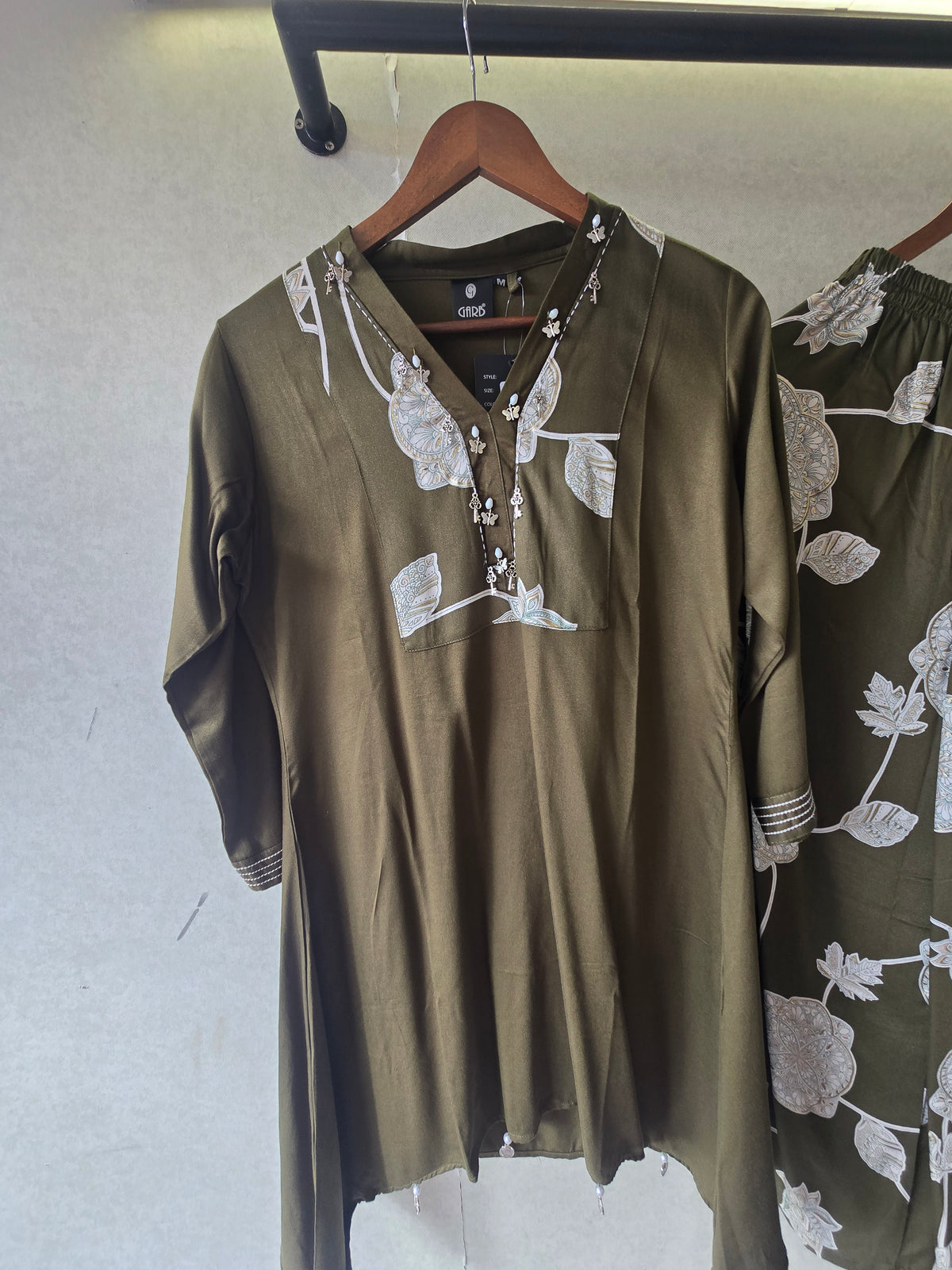 Olive Botanical Print Co-Ord Set