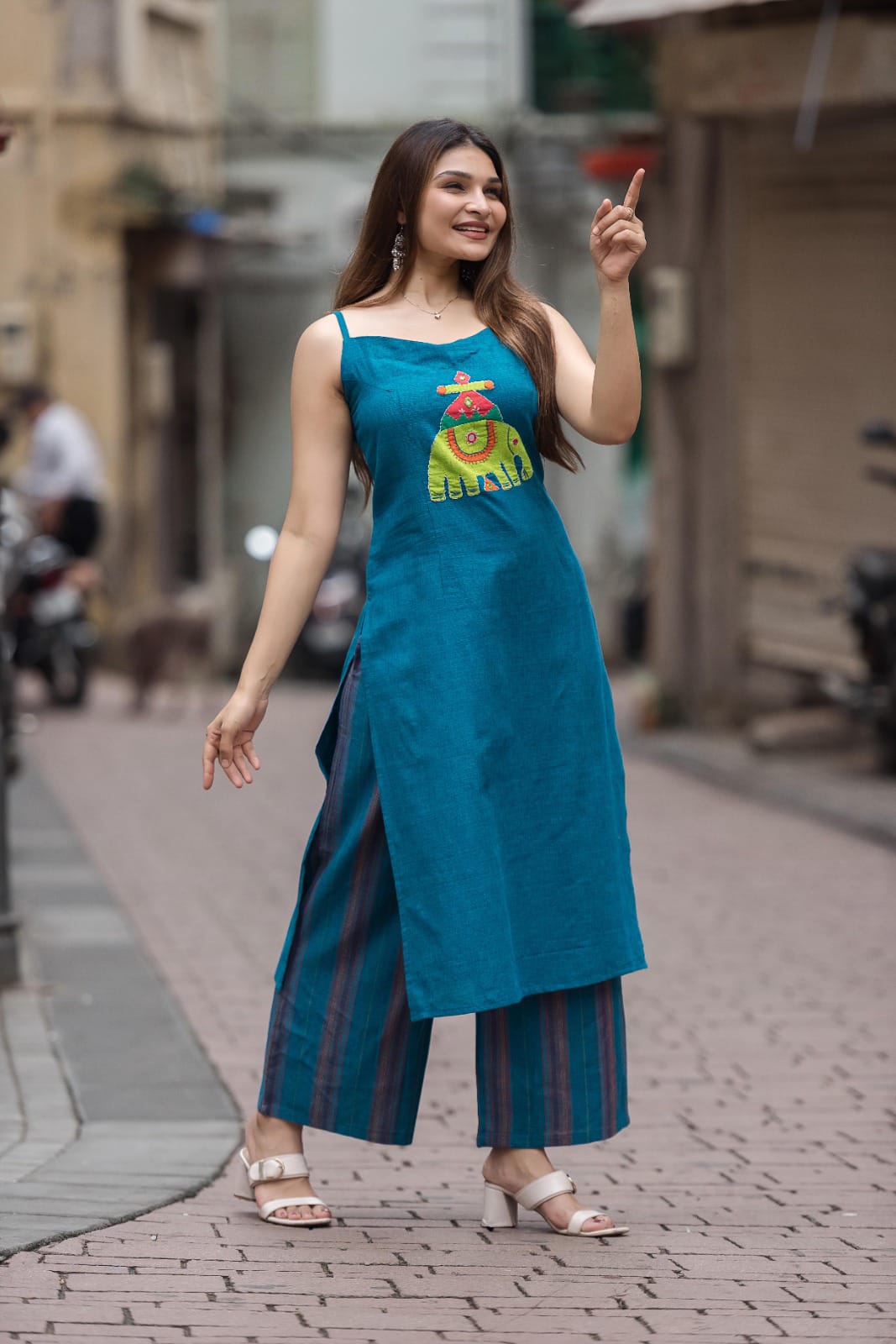 Tadko Brand Pure Cotton 2 Piece Spaghetti Coord Set