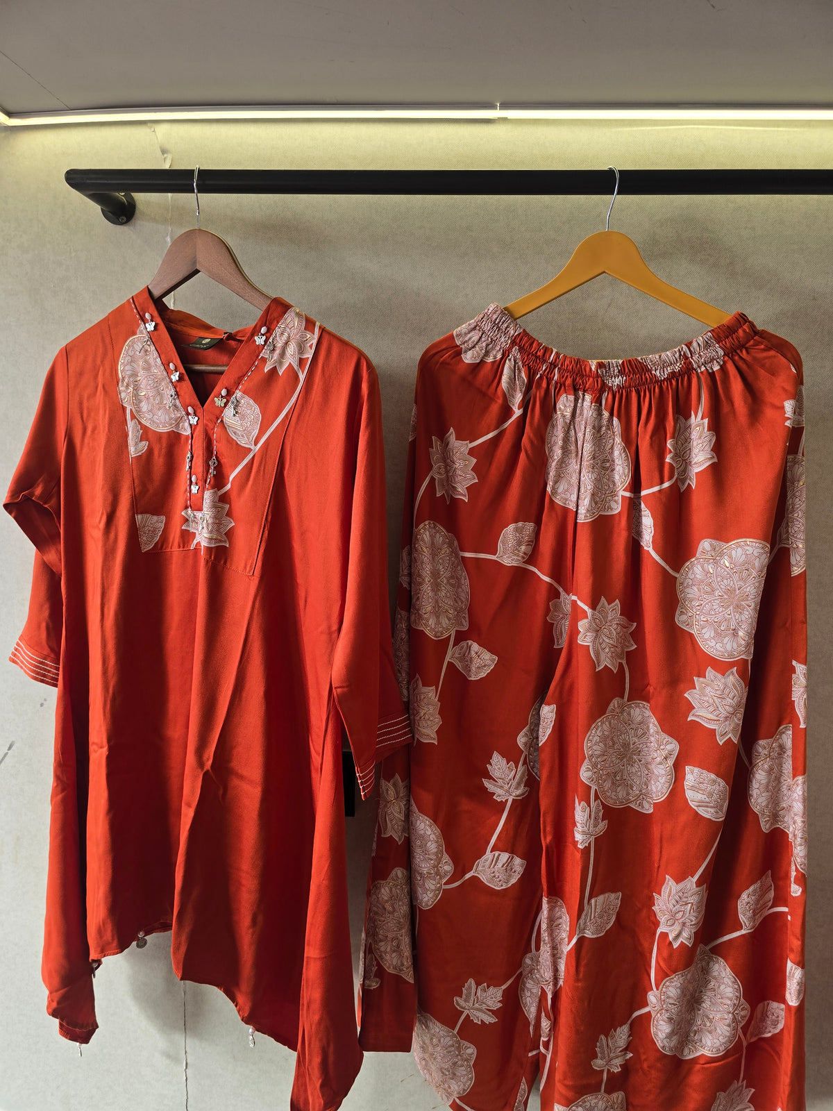 Rust Botanical Print Co-Ord Set