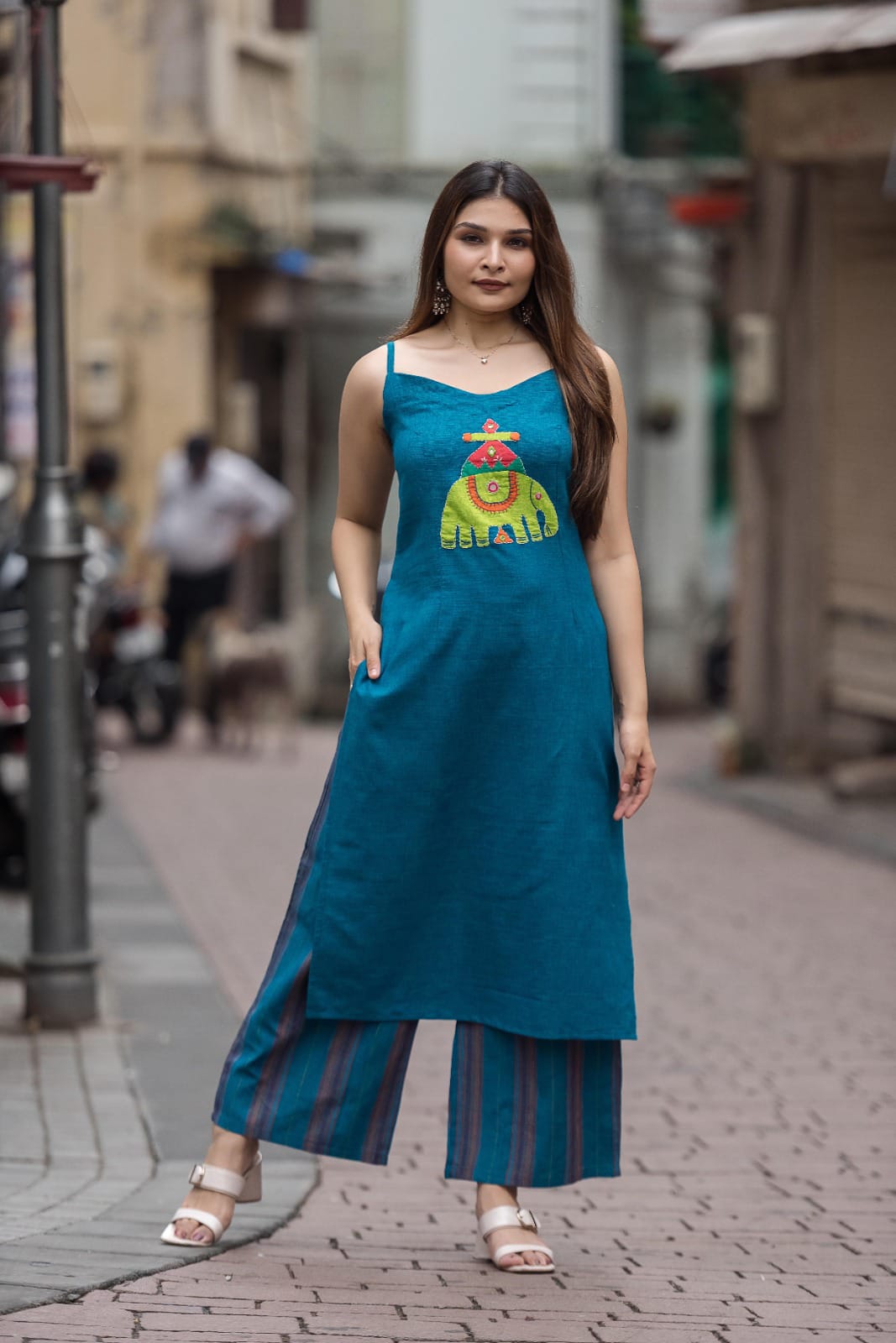 Image of Tadko Brand Pure Cotton 2 Piece Spaghetti Coord Set