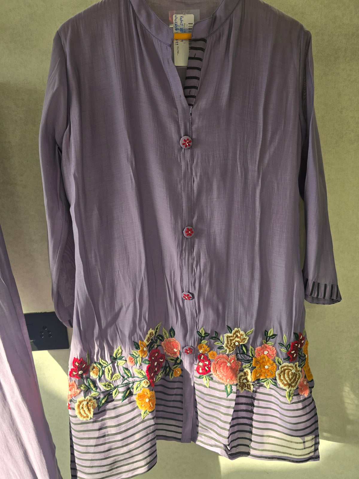 Lavender Floral Embroidered Co-Ord Set