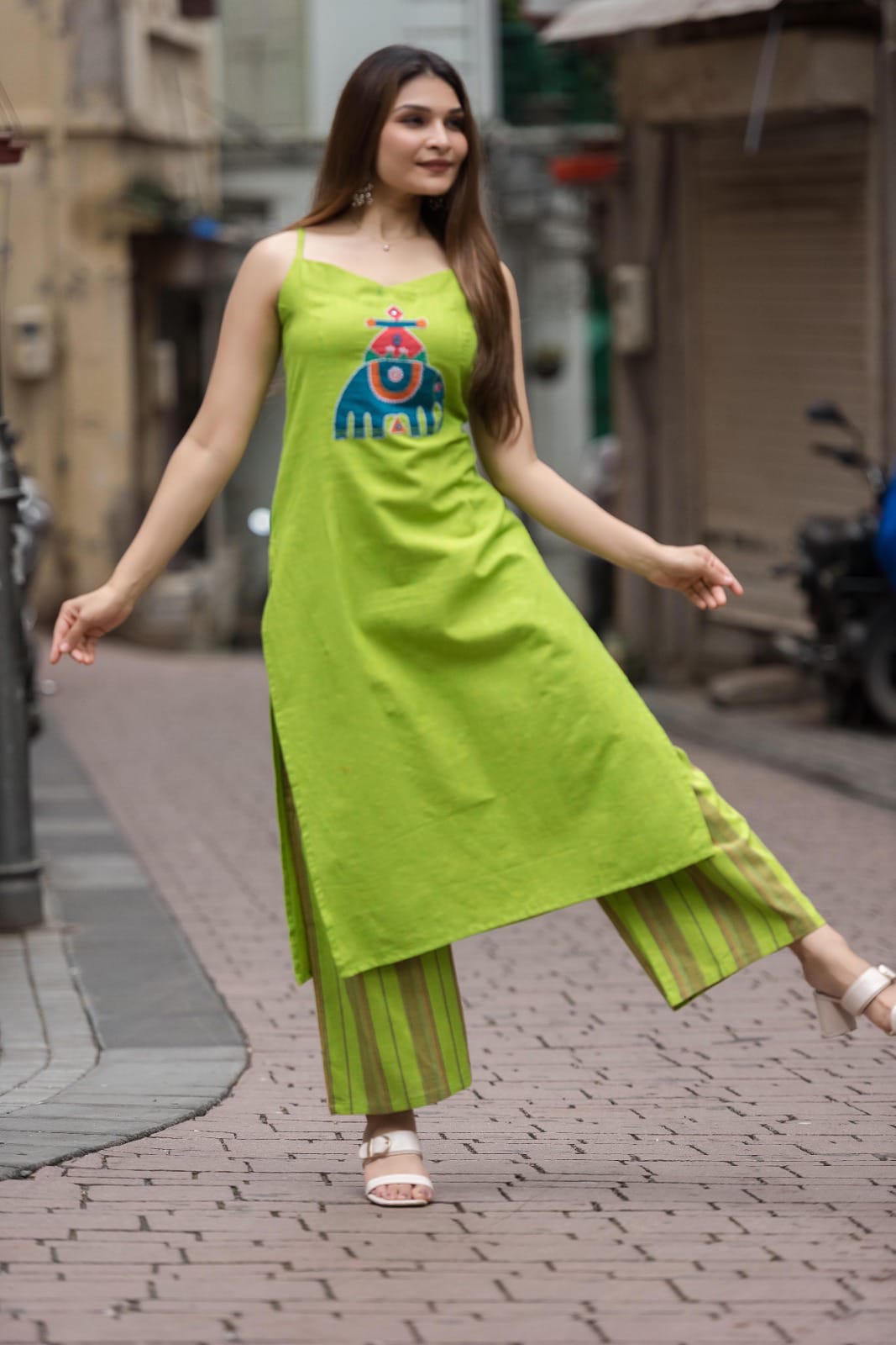 Tadko Brand Pure Cotton 2 Piece Spaghetti Coord Set
