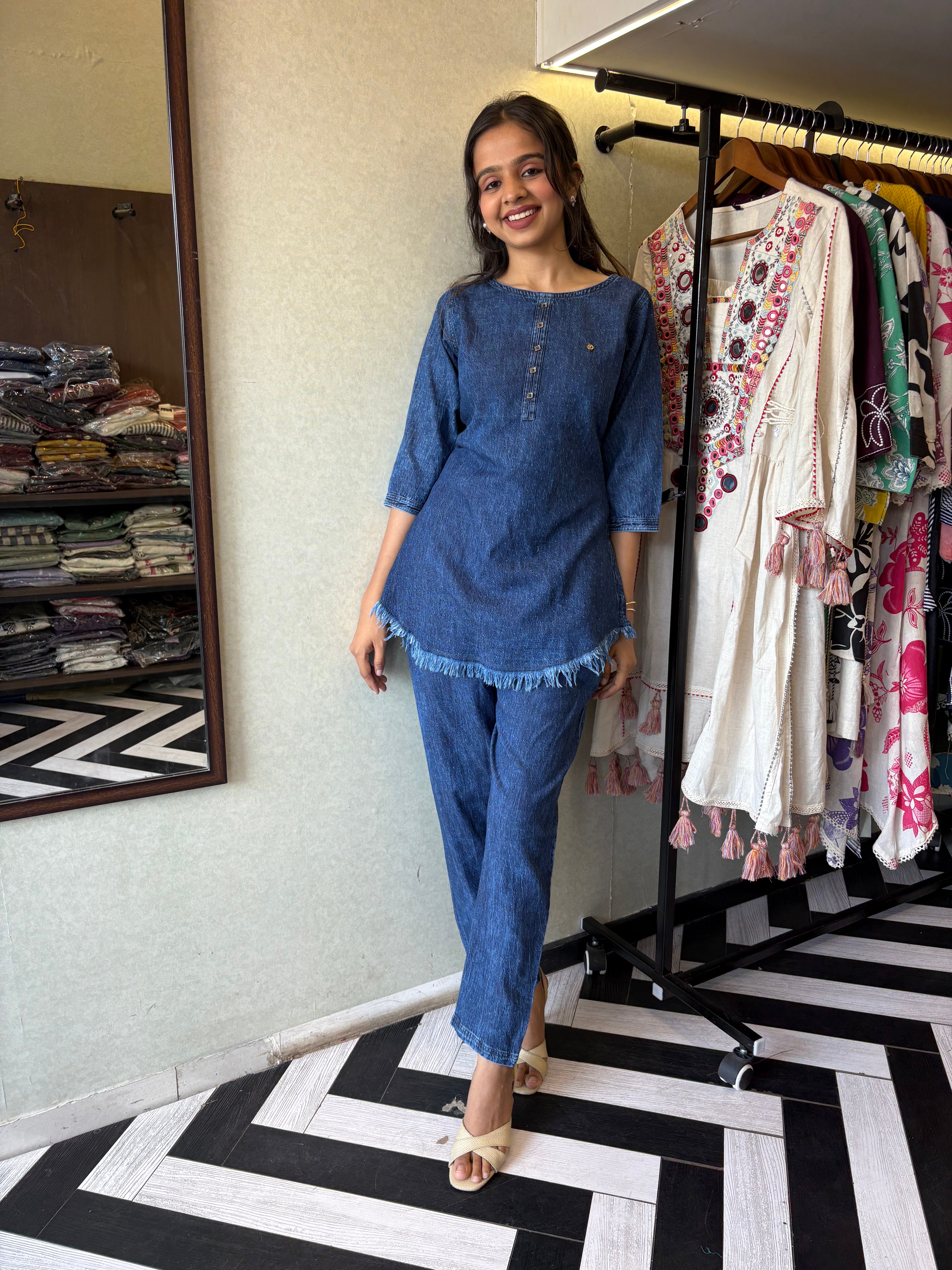 Image of Pure Denim Coord Set