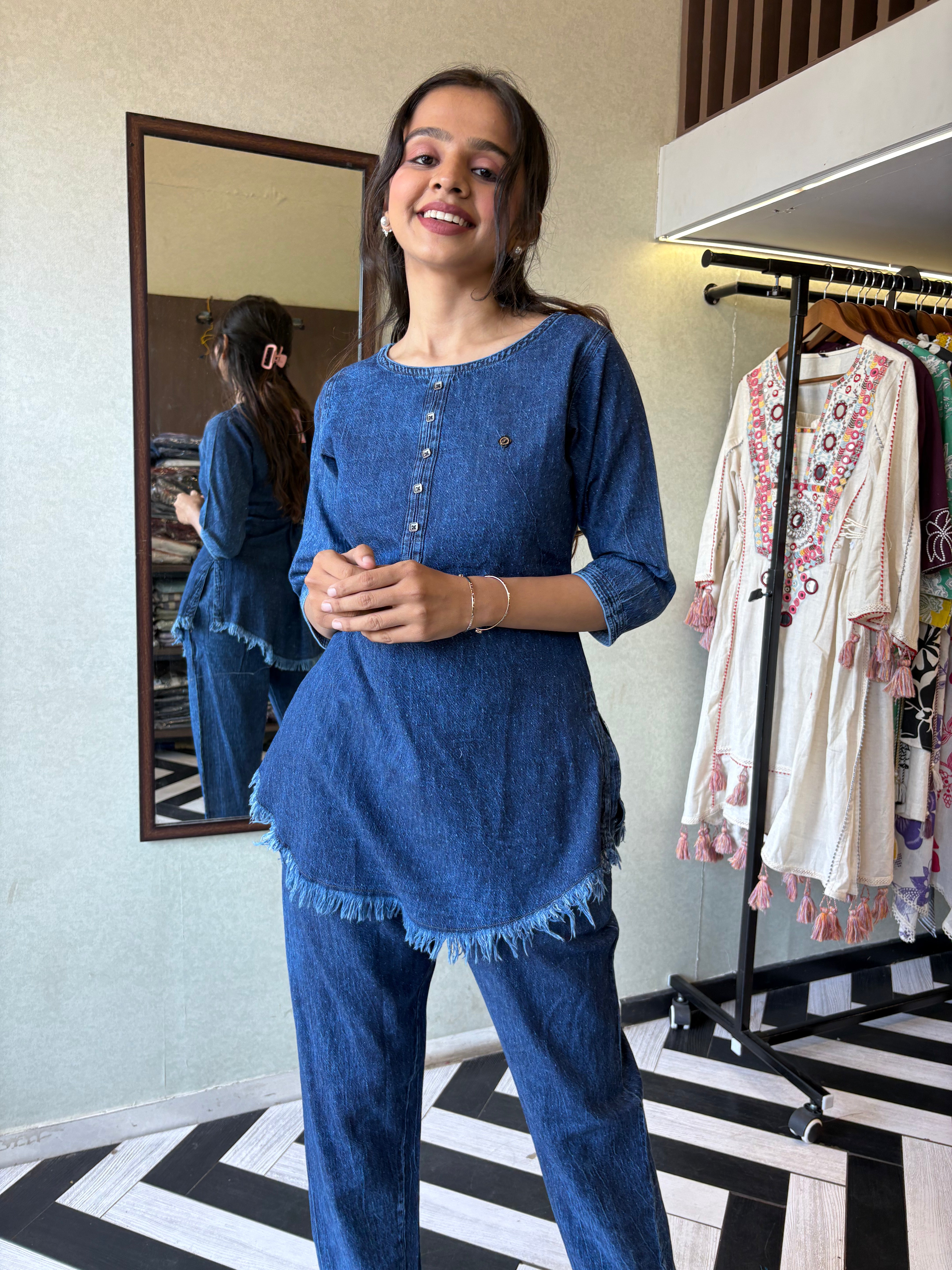 Image of Pure Denim Coord Set