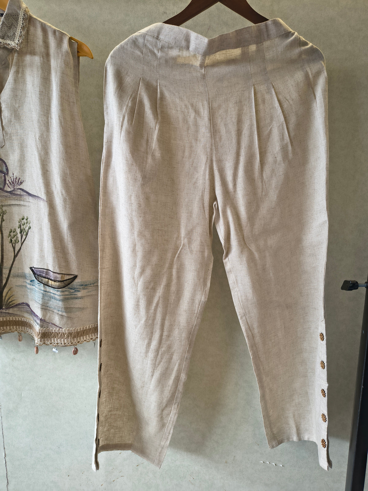 Natural Linen Scenic Art Co-Ord Set