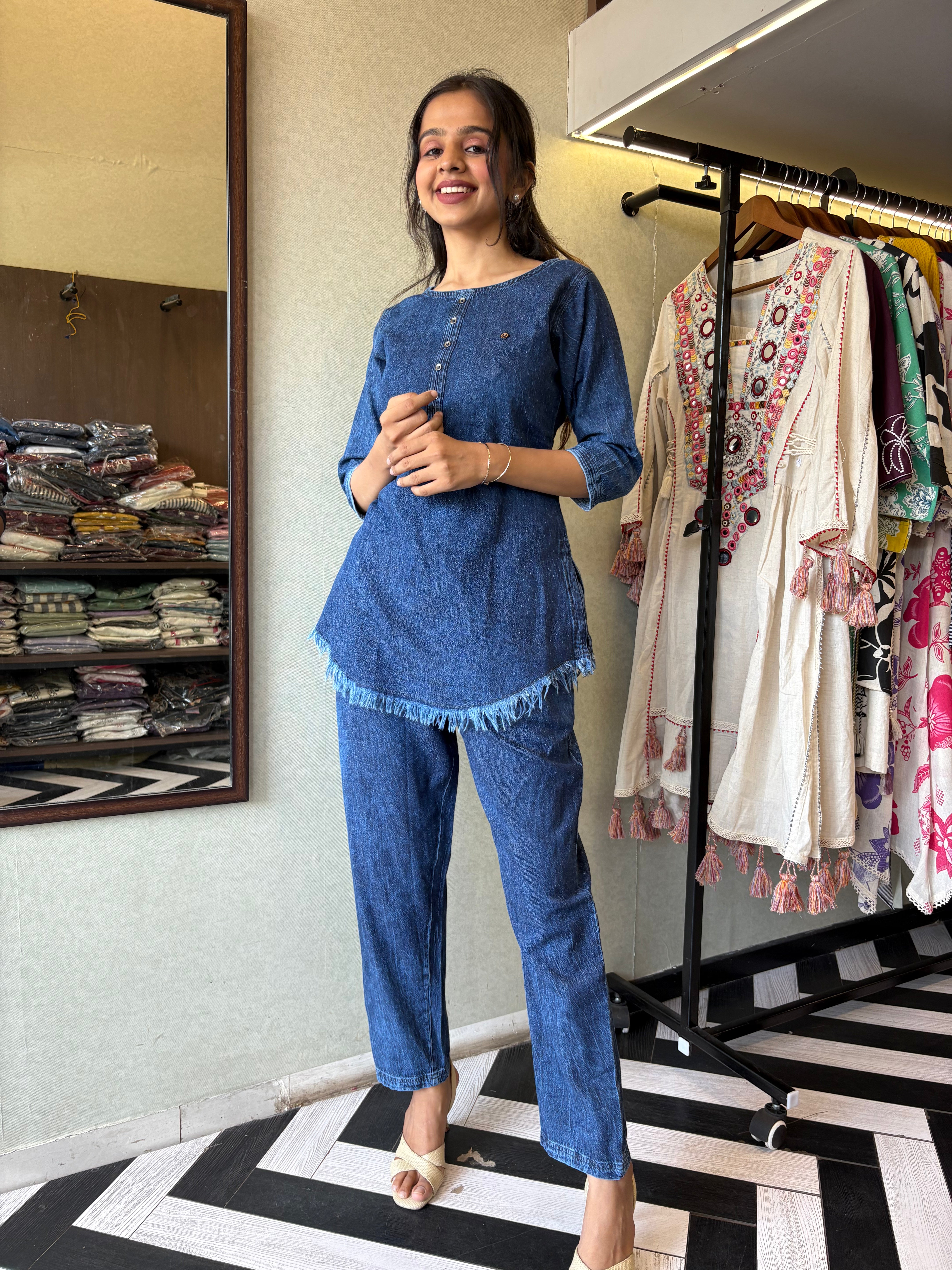 Image of Pure Denim Coord Set