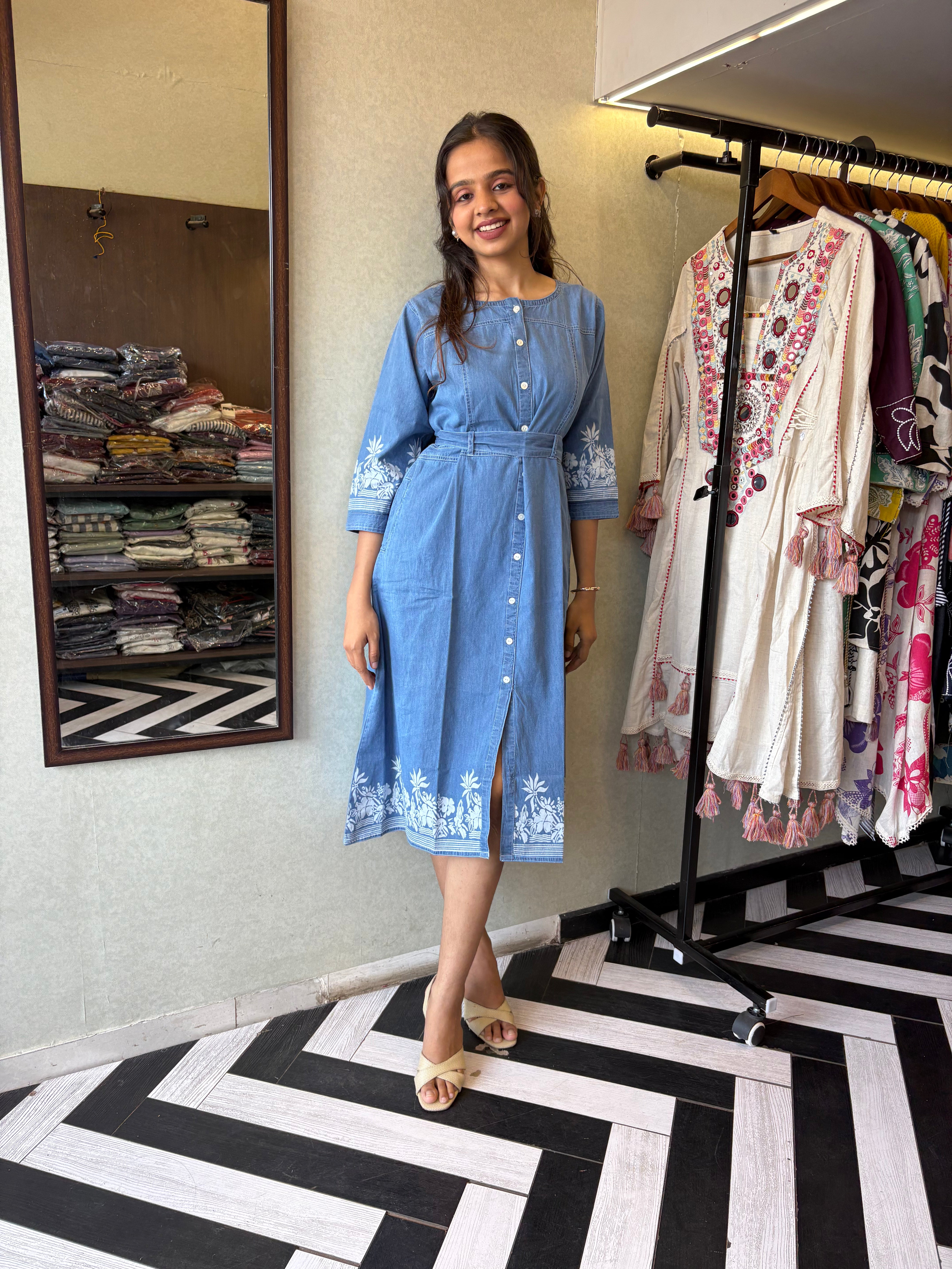 Image of Pure Denim One Piece Dress