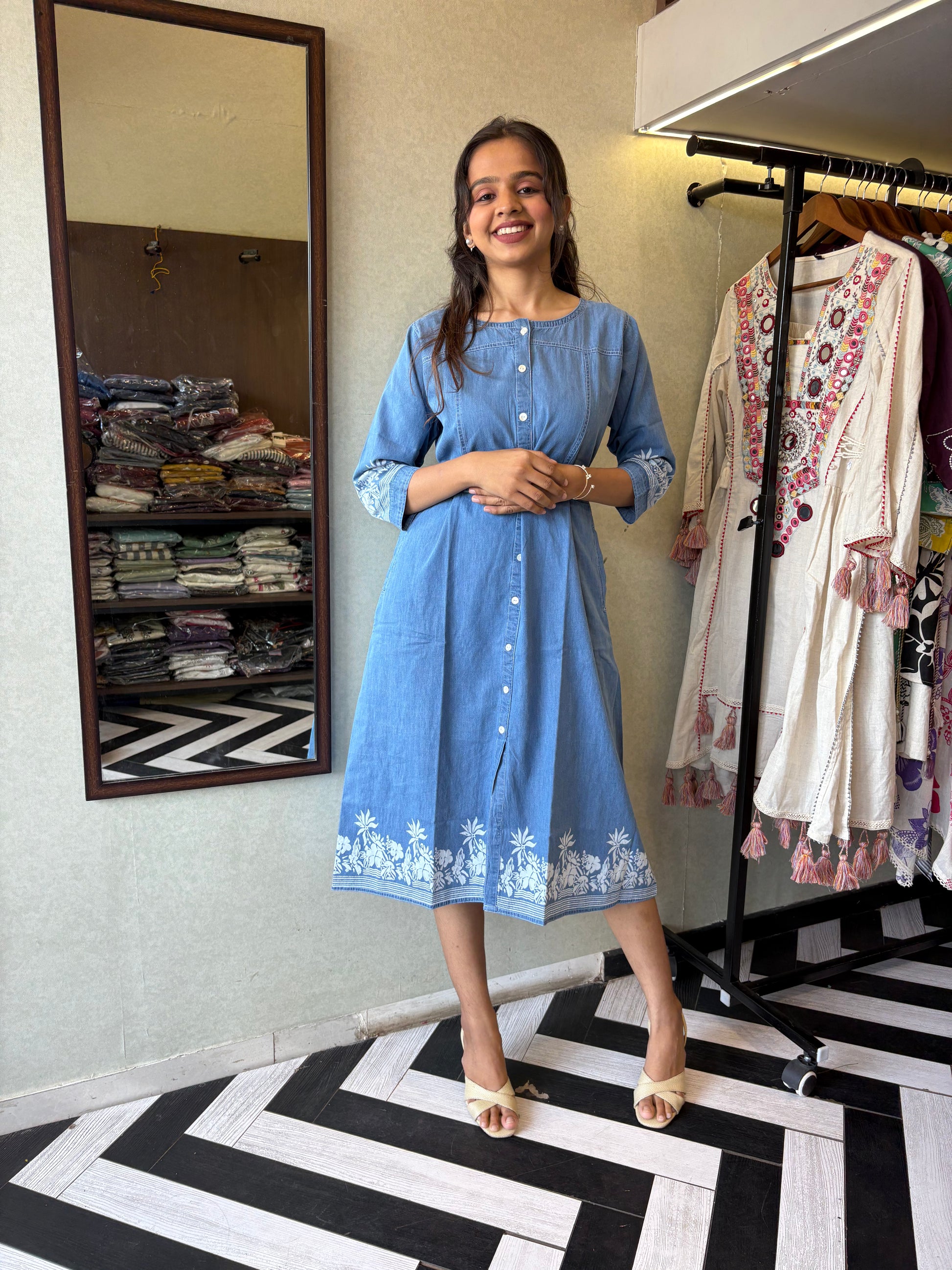 Pure Denim One Piece Dress