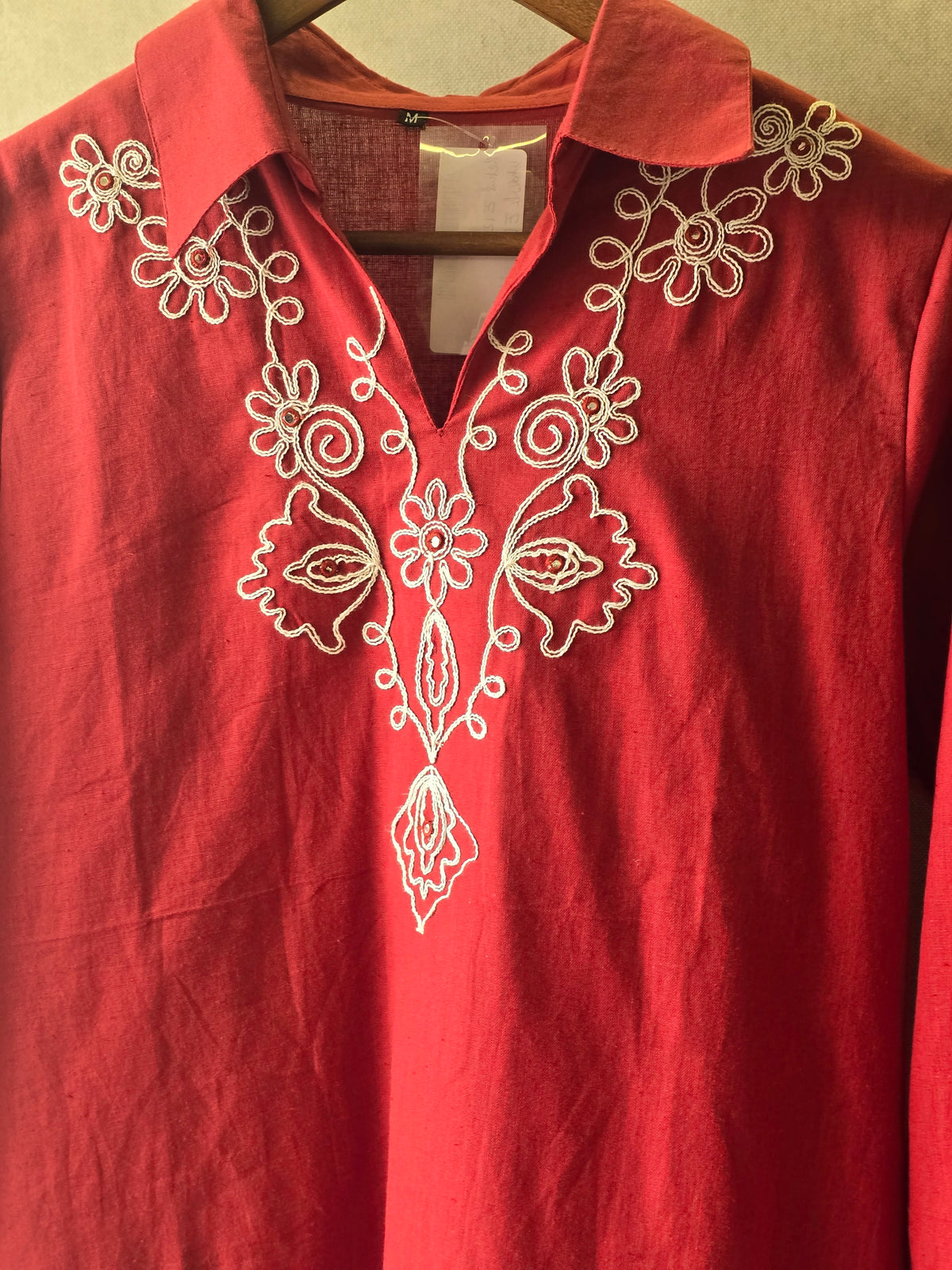Ruby Red Embroidered Co-Ord Set