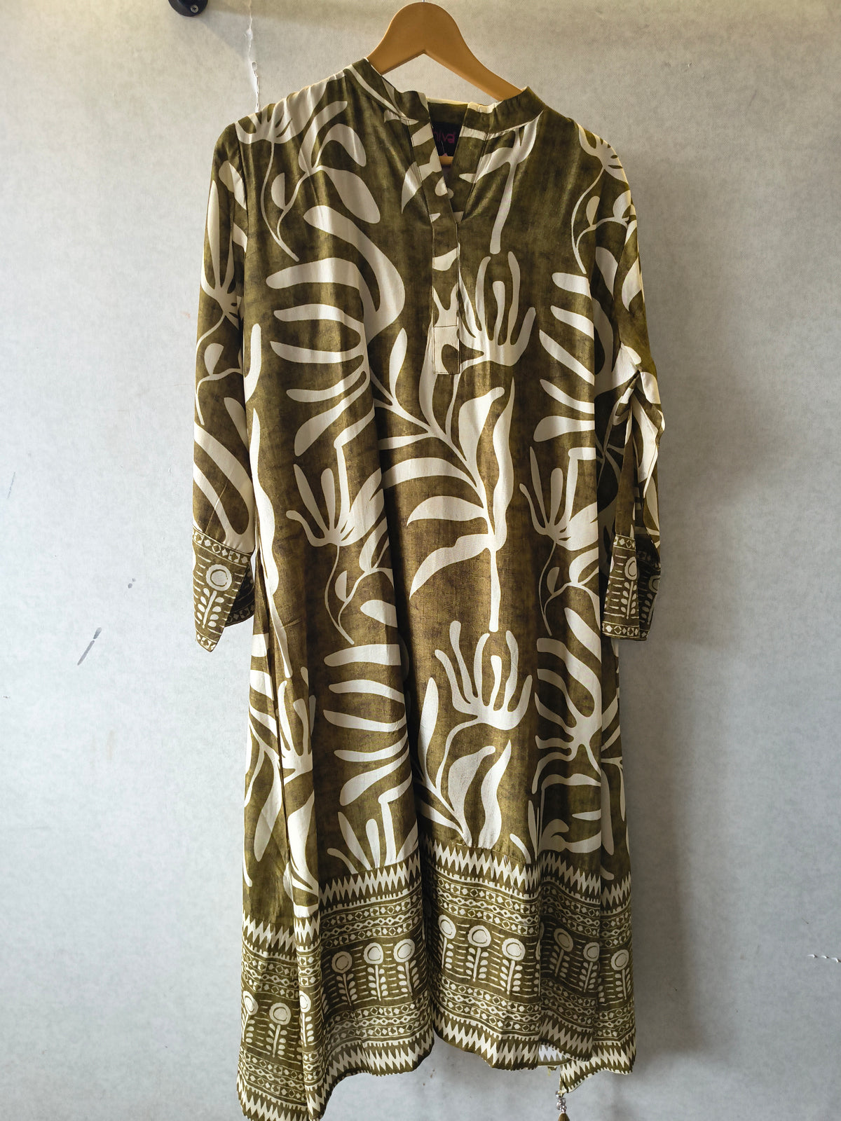 Olive Botanical Printed Premium Co-Ord Set