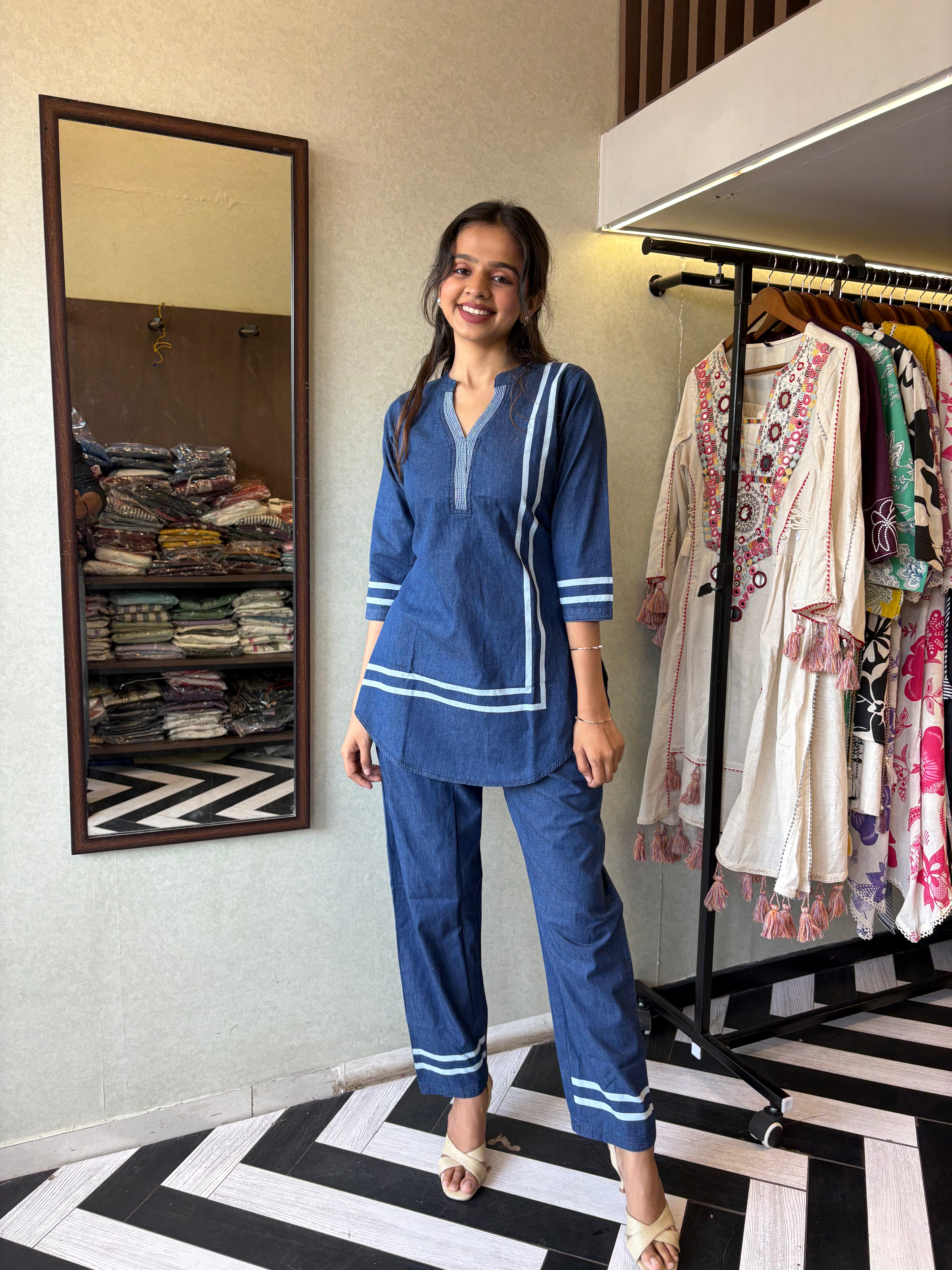 Image of Pure Denim Coord Set