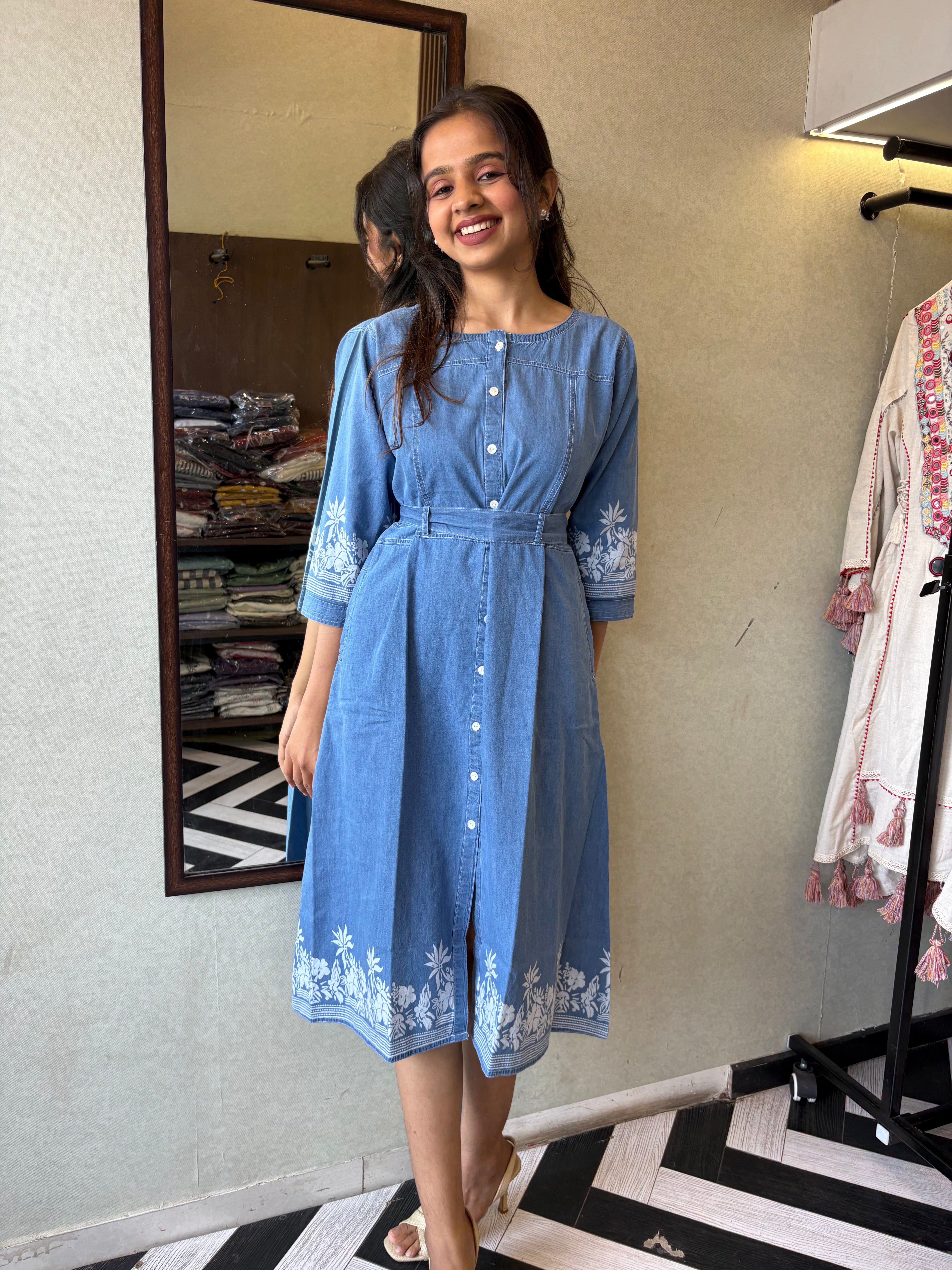 Image of Pure Denim One Piece Dress