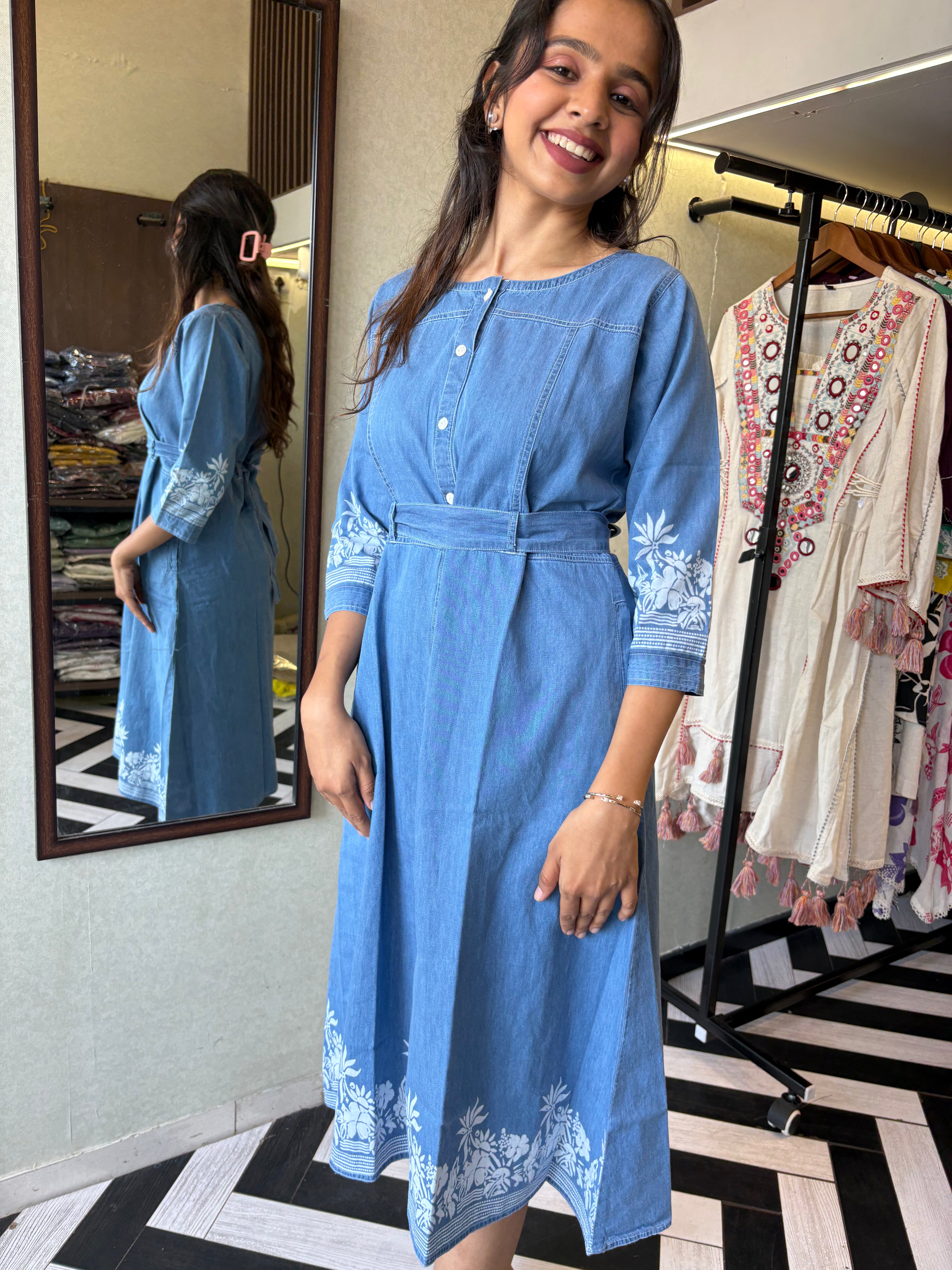 Image of Pure Denim One Piece Dress