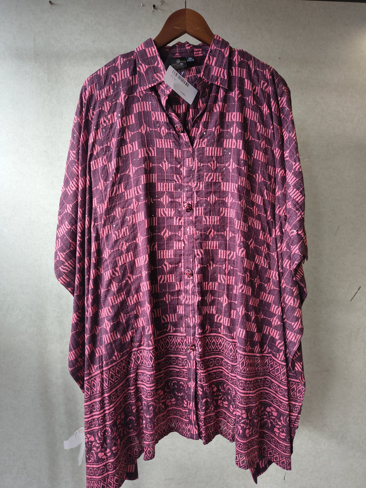 Premium Abstract Printed Asymmetrical Shirt Co-Ord Set with Tapered Pants