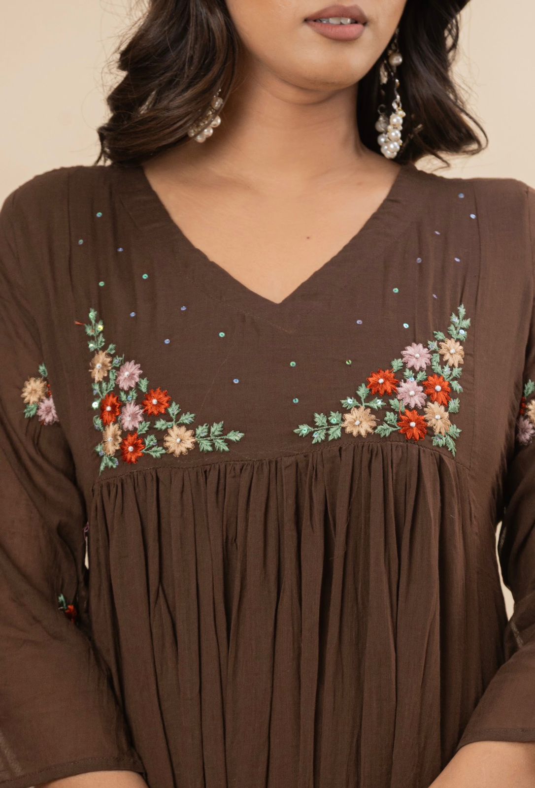 Pure Mull Chanderi Cotton Anarkali Set