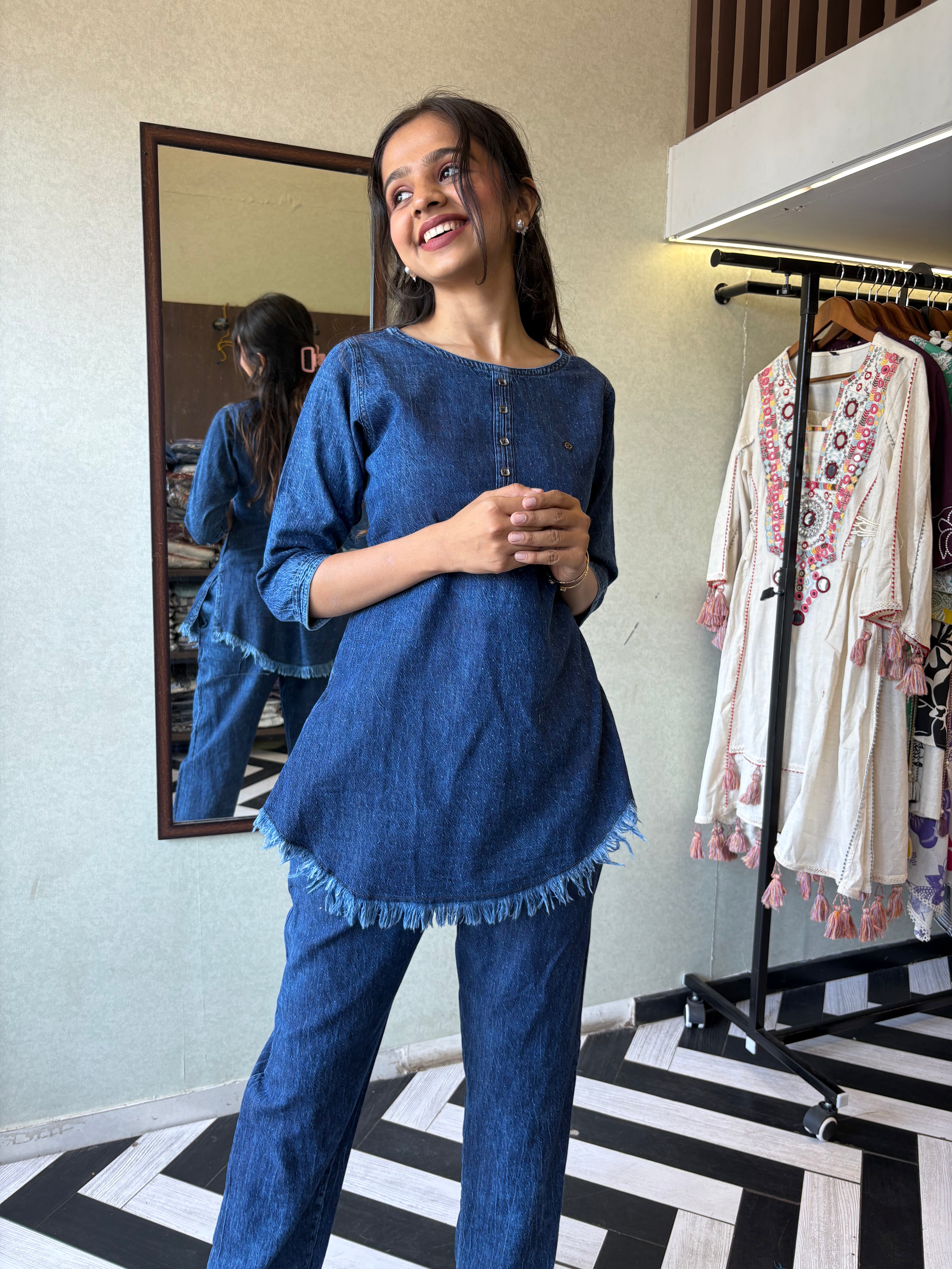Image of Pure Denim Coord Set