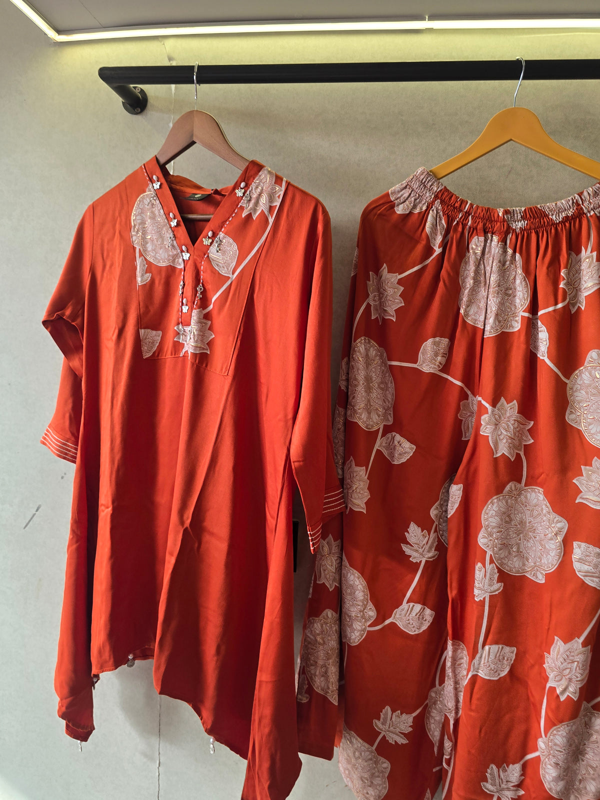 Rust Botanical Print Co-Ord Set