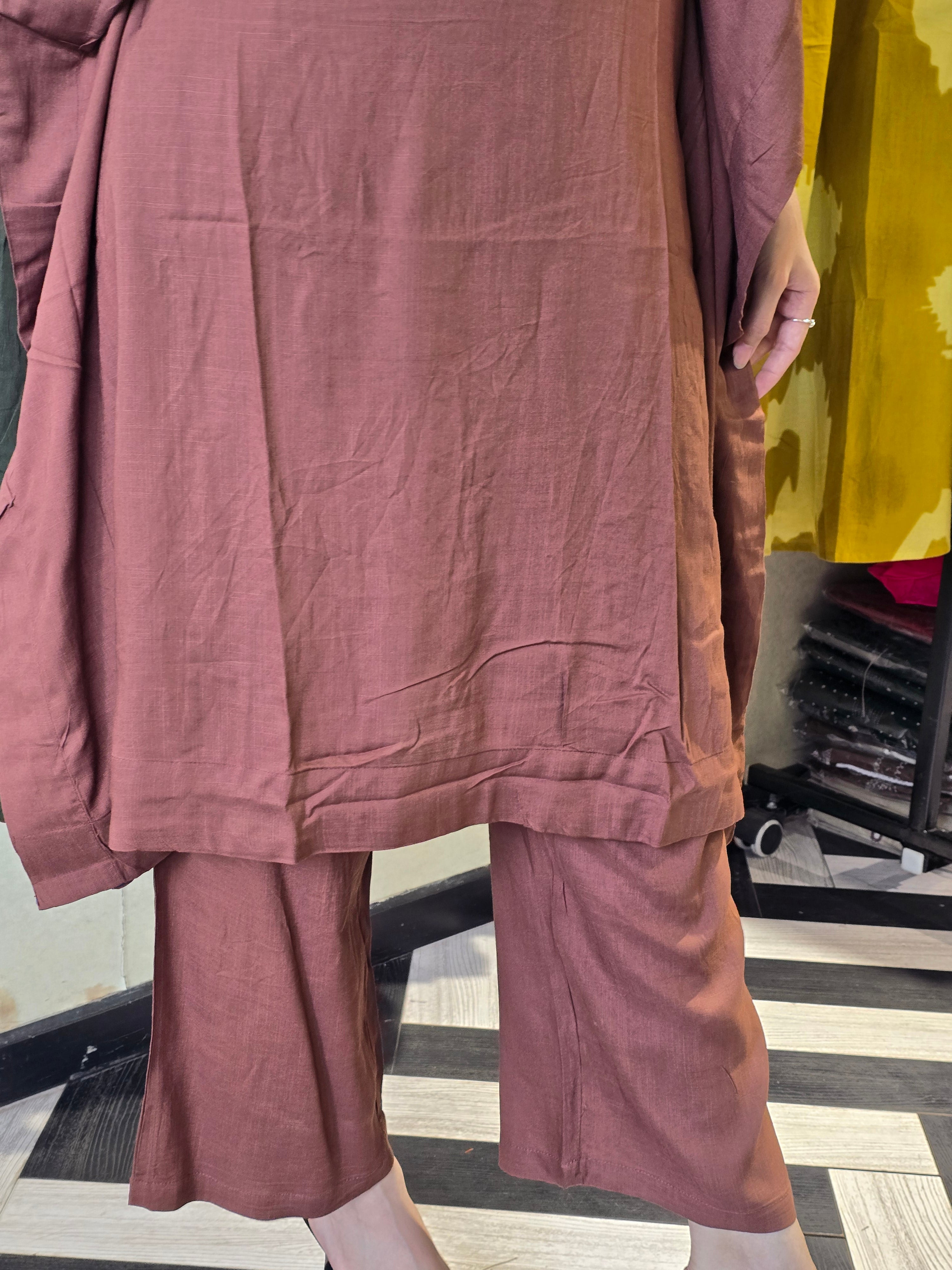 Image of Designer Cotton Kaftan 2 Piece