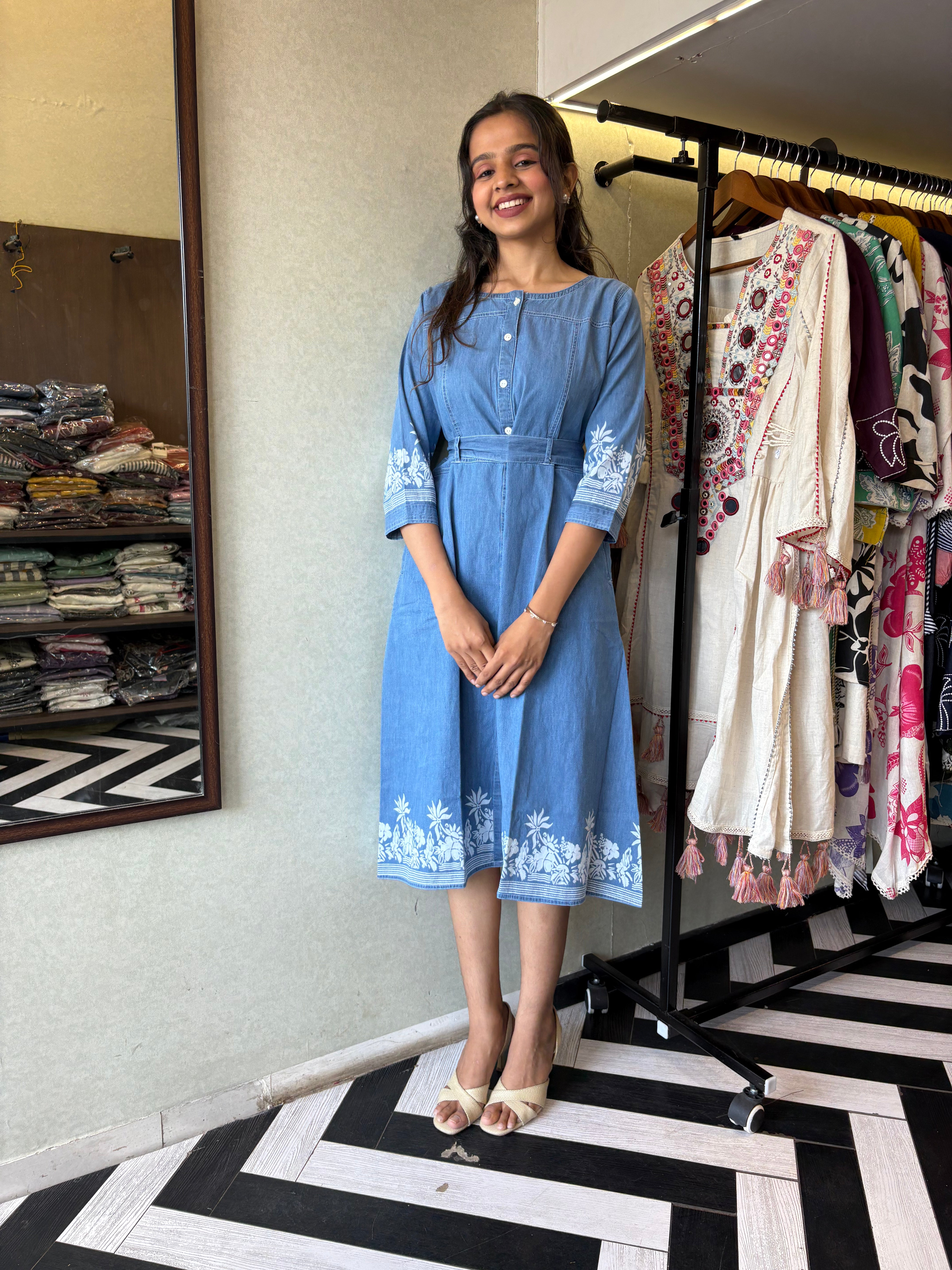 Image of Pure Denim One Piece Dress