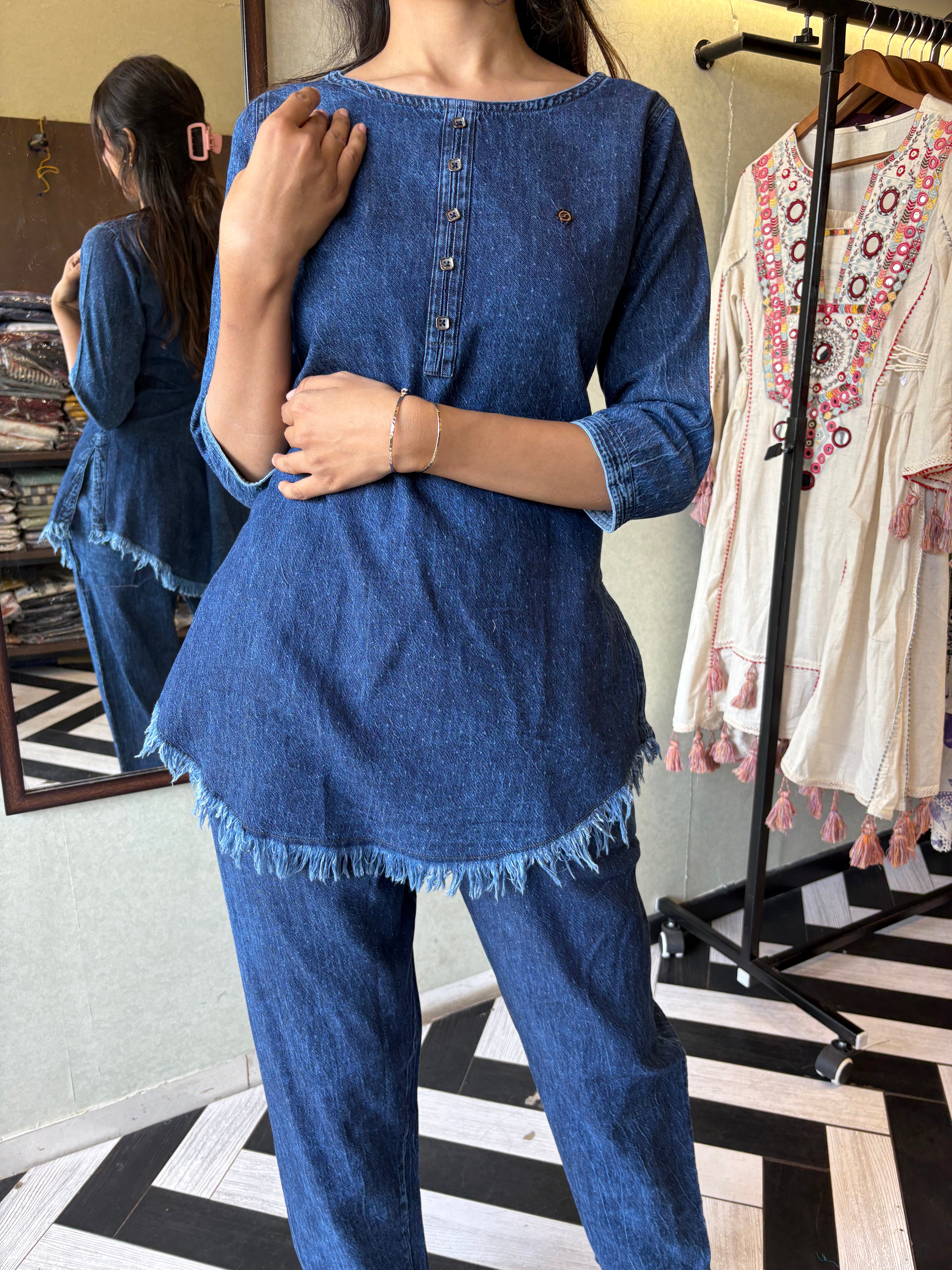 Image of Pure Denim Coord Set