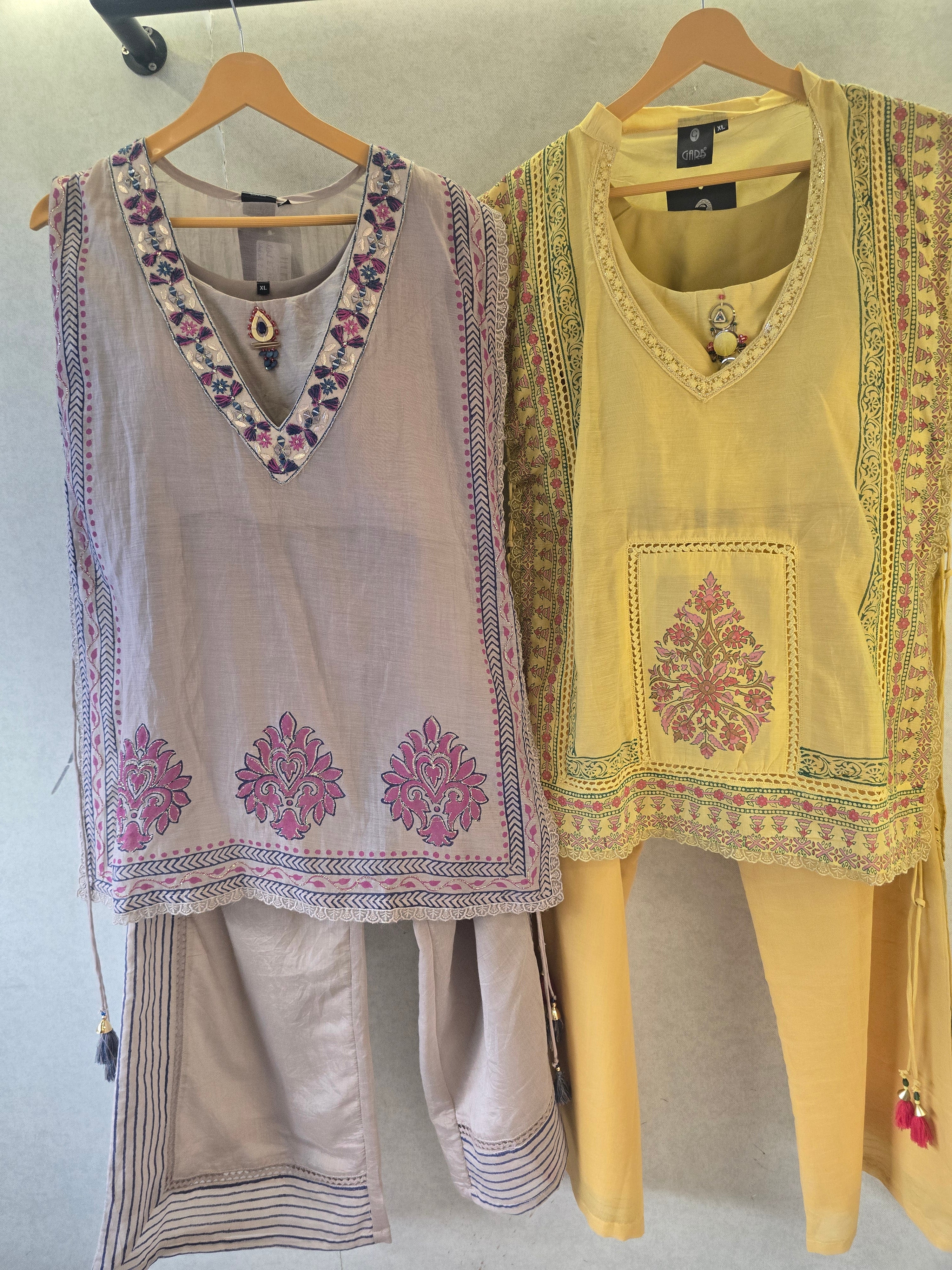 Image of Pastel Yellow Floral Print Cape Style Co-Ord Set