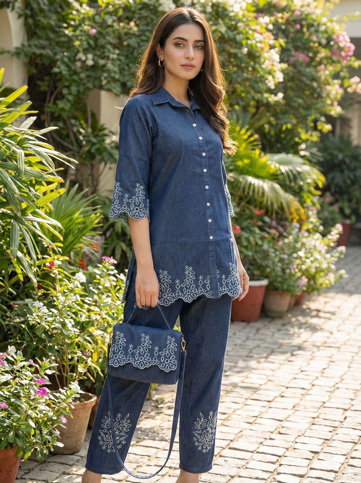 Image of Pure Denim Coord Set