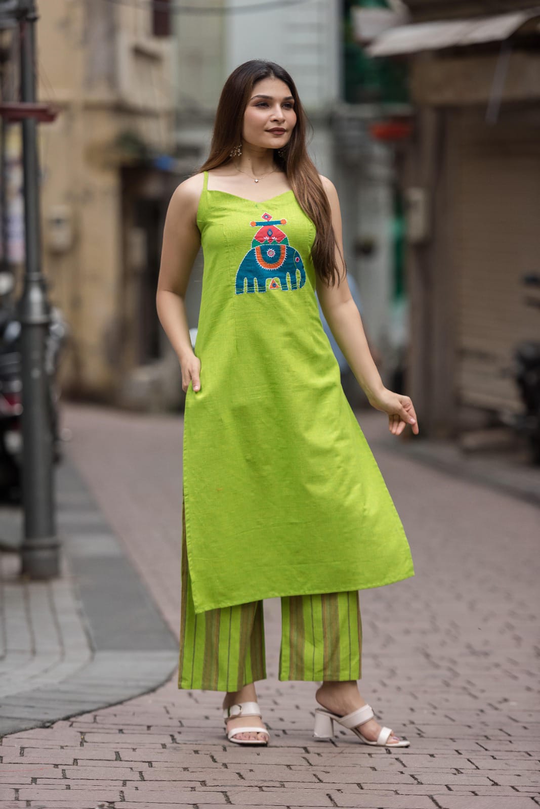 Image of Tadko Brand Pure Cotton 2 Piece Spaghetti Coord Set