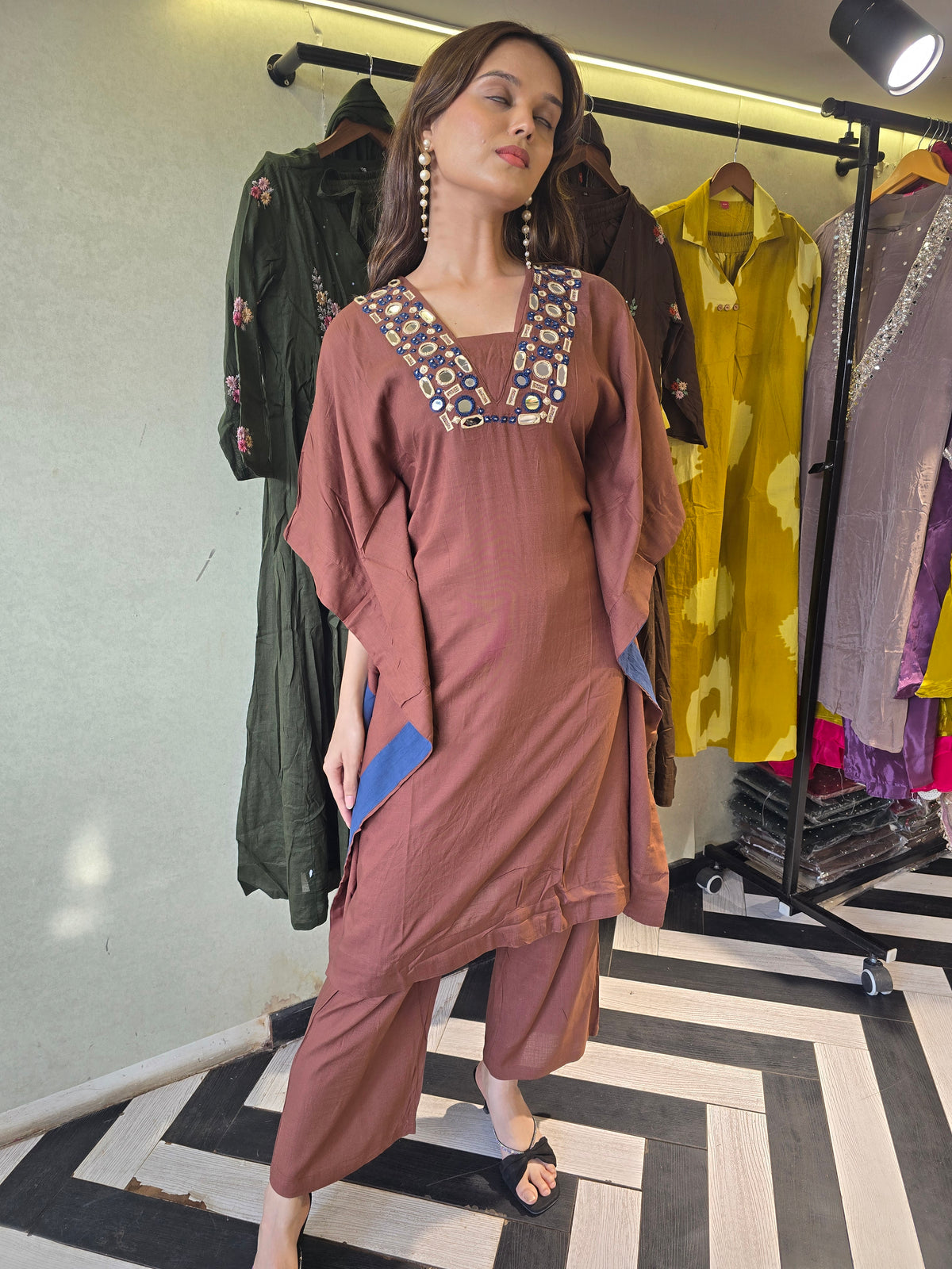 Designer Cotton Kaftan 2 Piece