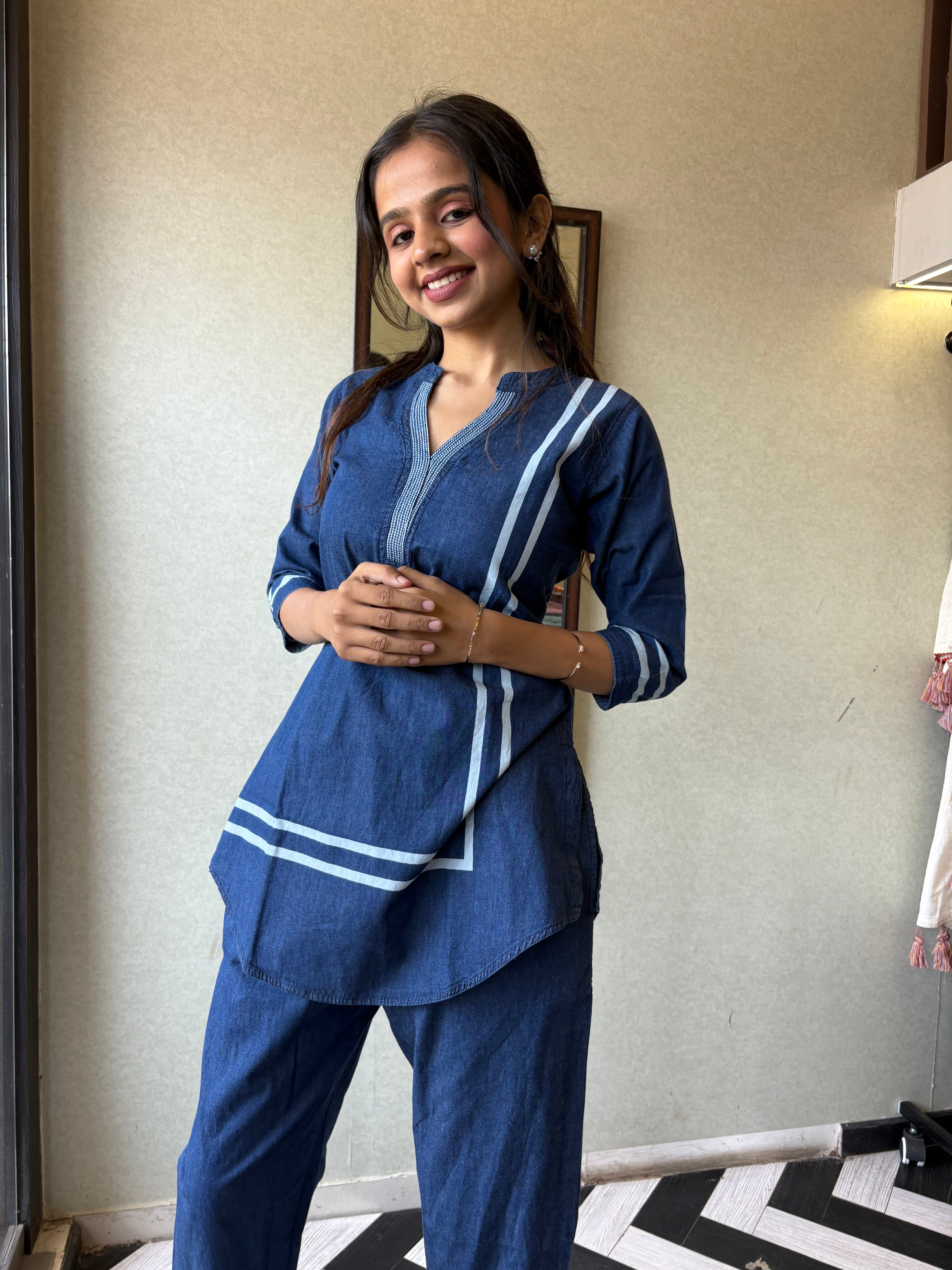 Image of Pure Denim Coord Set