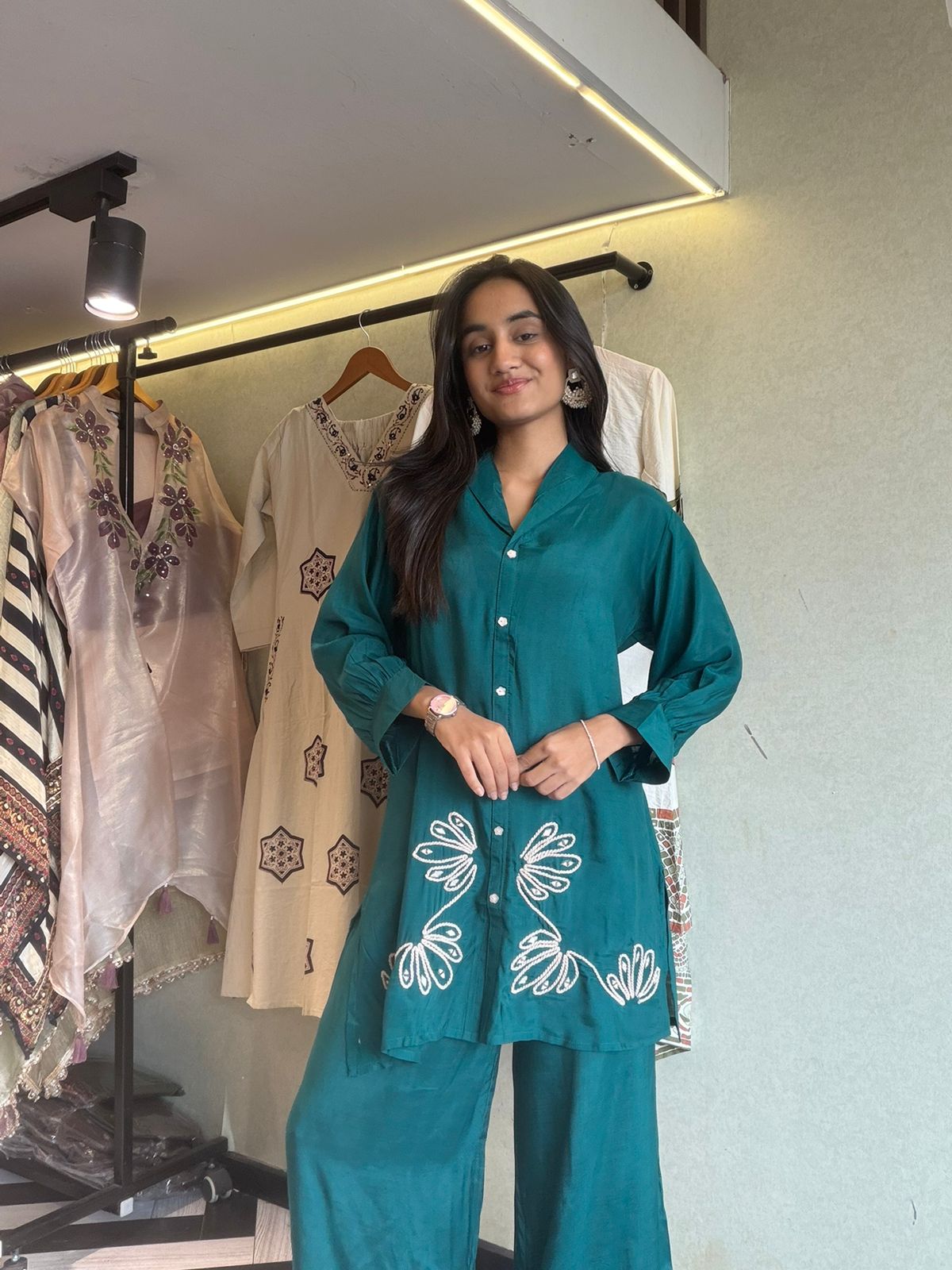 Image of Pure Rayon 2 Piece Embroidery Set