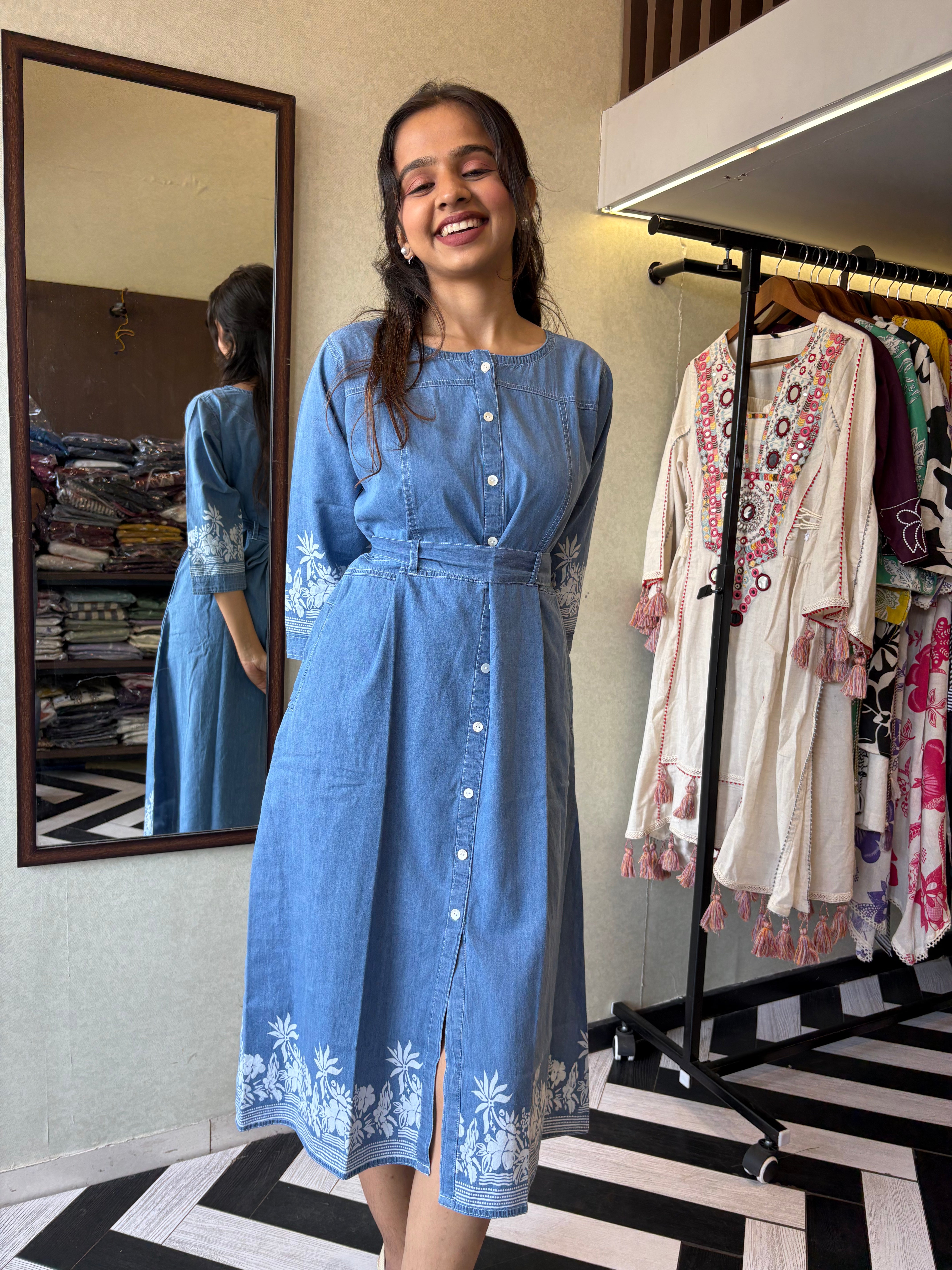 Image of Pure Denim One Piece Dress