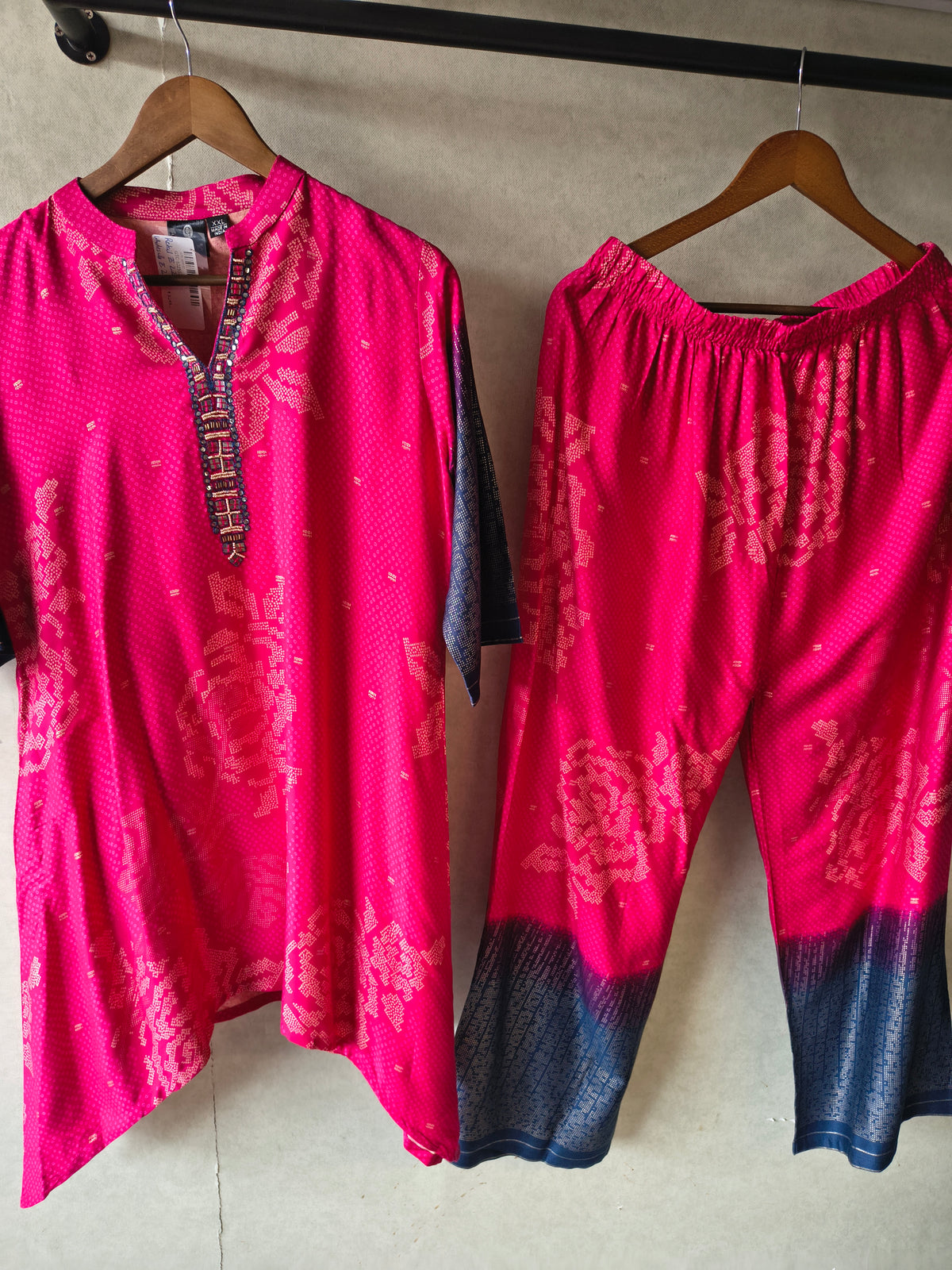 Fuchsia Ikat Fusion Co-Ord Set
