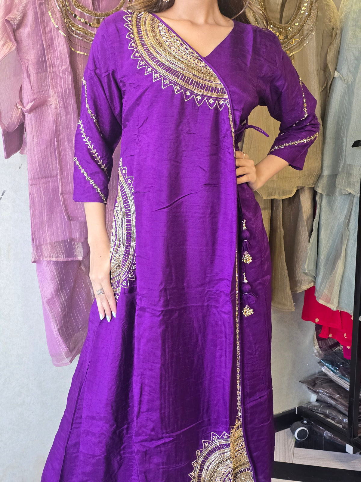 Pure Russian Silk with Hand Work