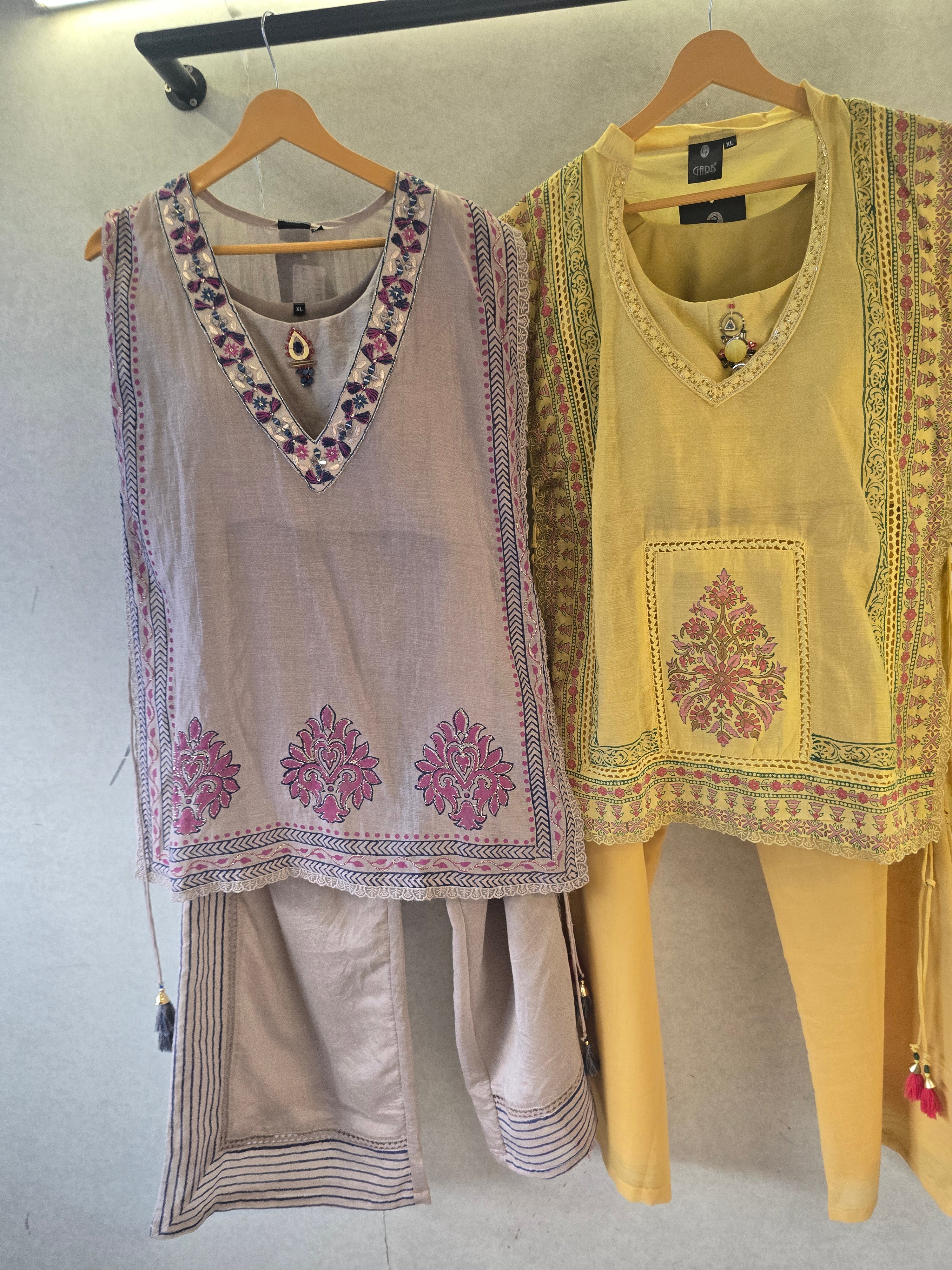 Image of Pastel Yellow Floral Print Cape Style Co-Ord Set