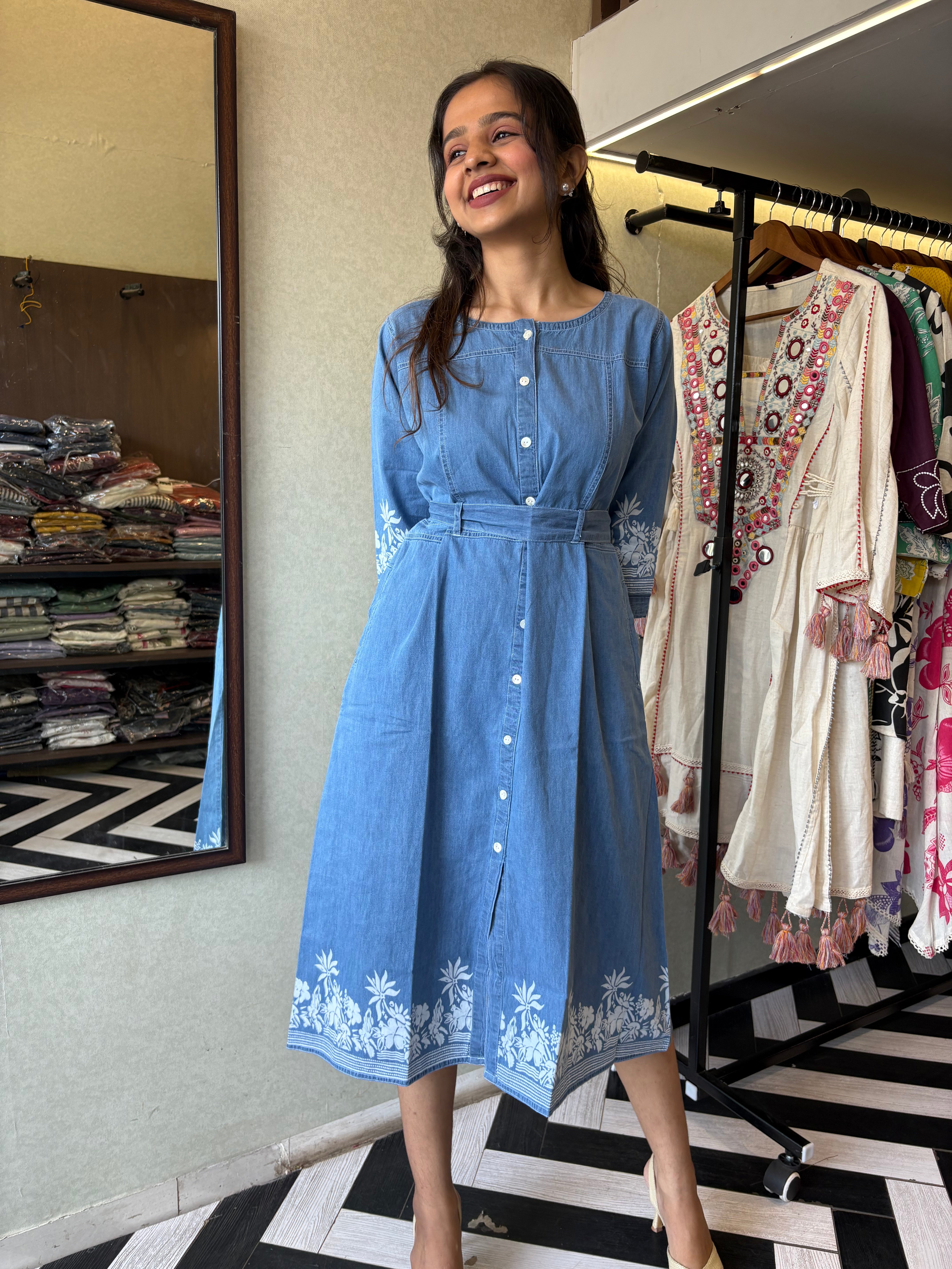 Image of Pure Denim One Piece Dress