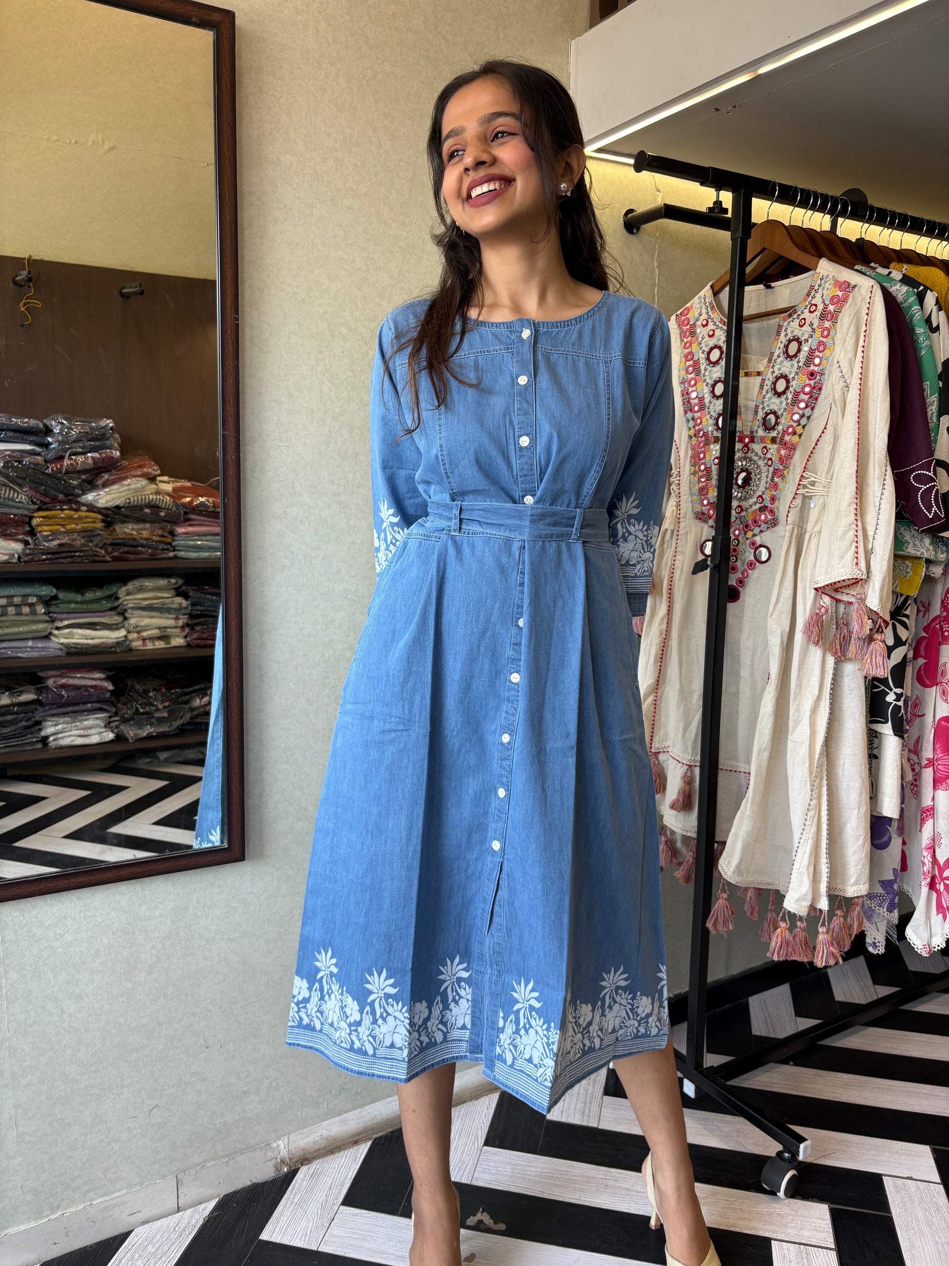 Pure Denim One Piece Dress
