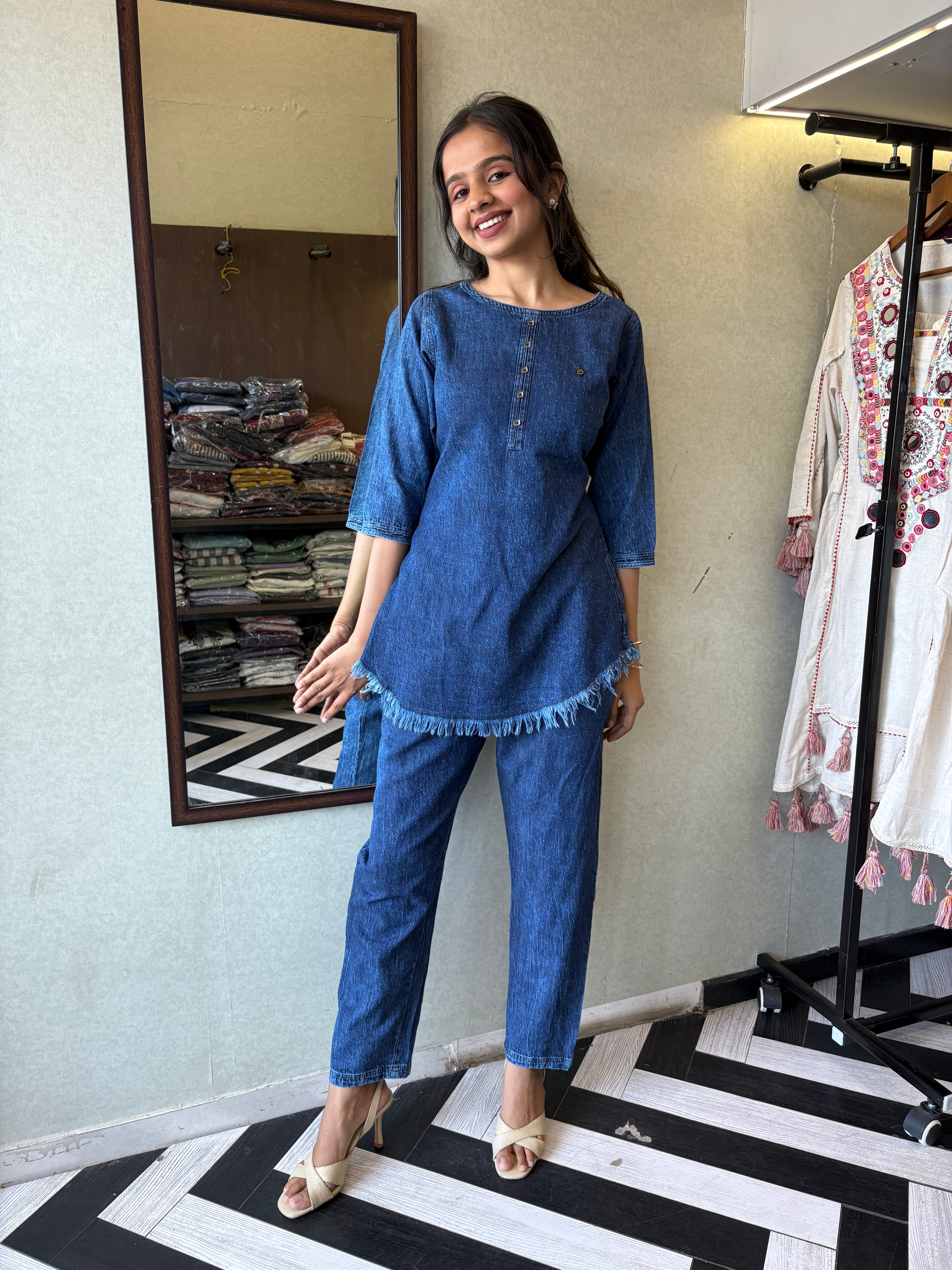 Image of Pure Denim Coord Set