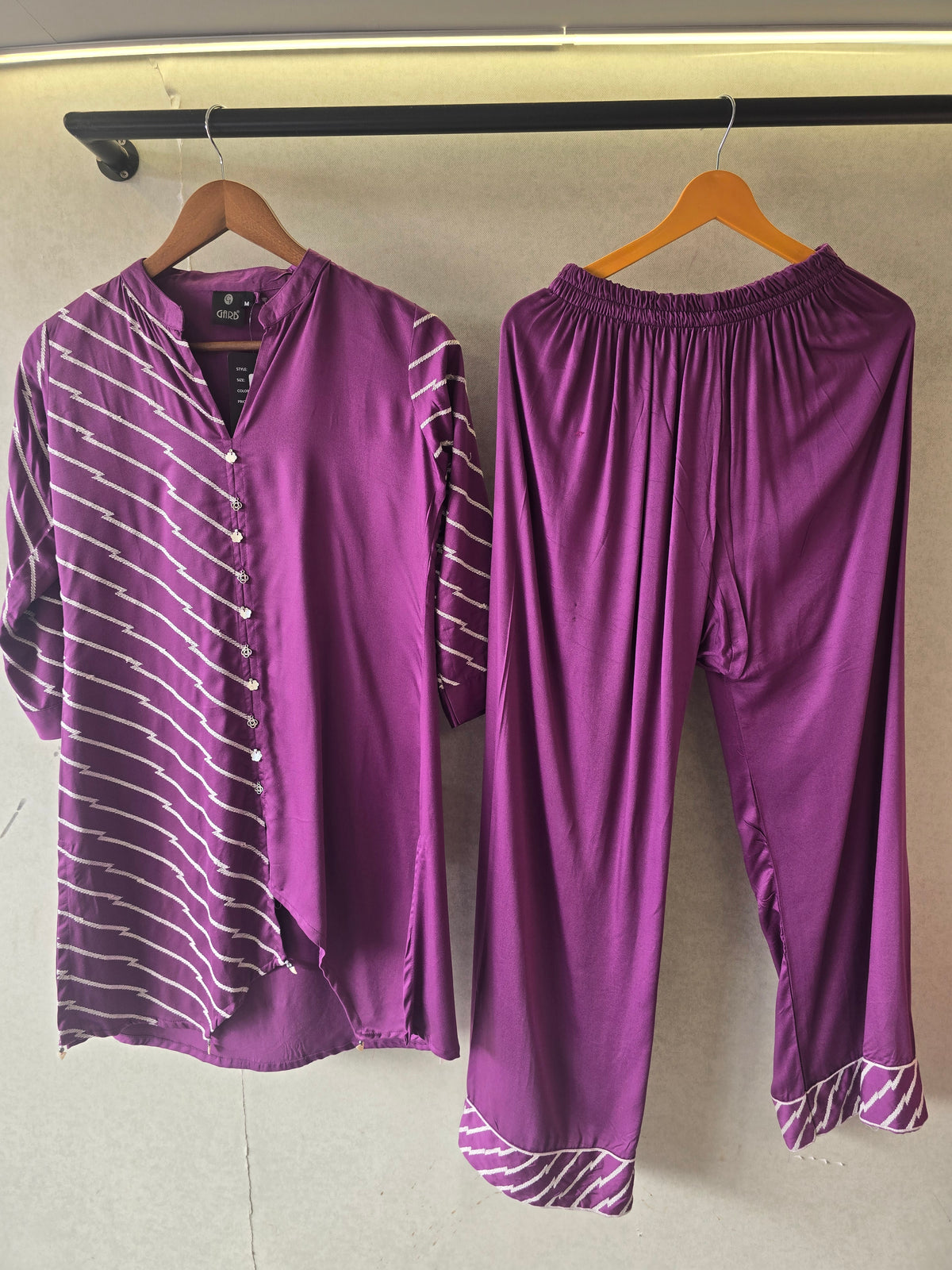 Royal Purple Satin Fusion Co-Ord Set