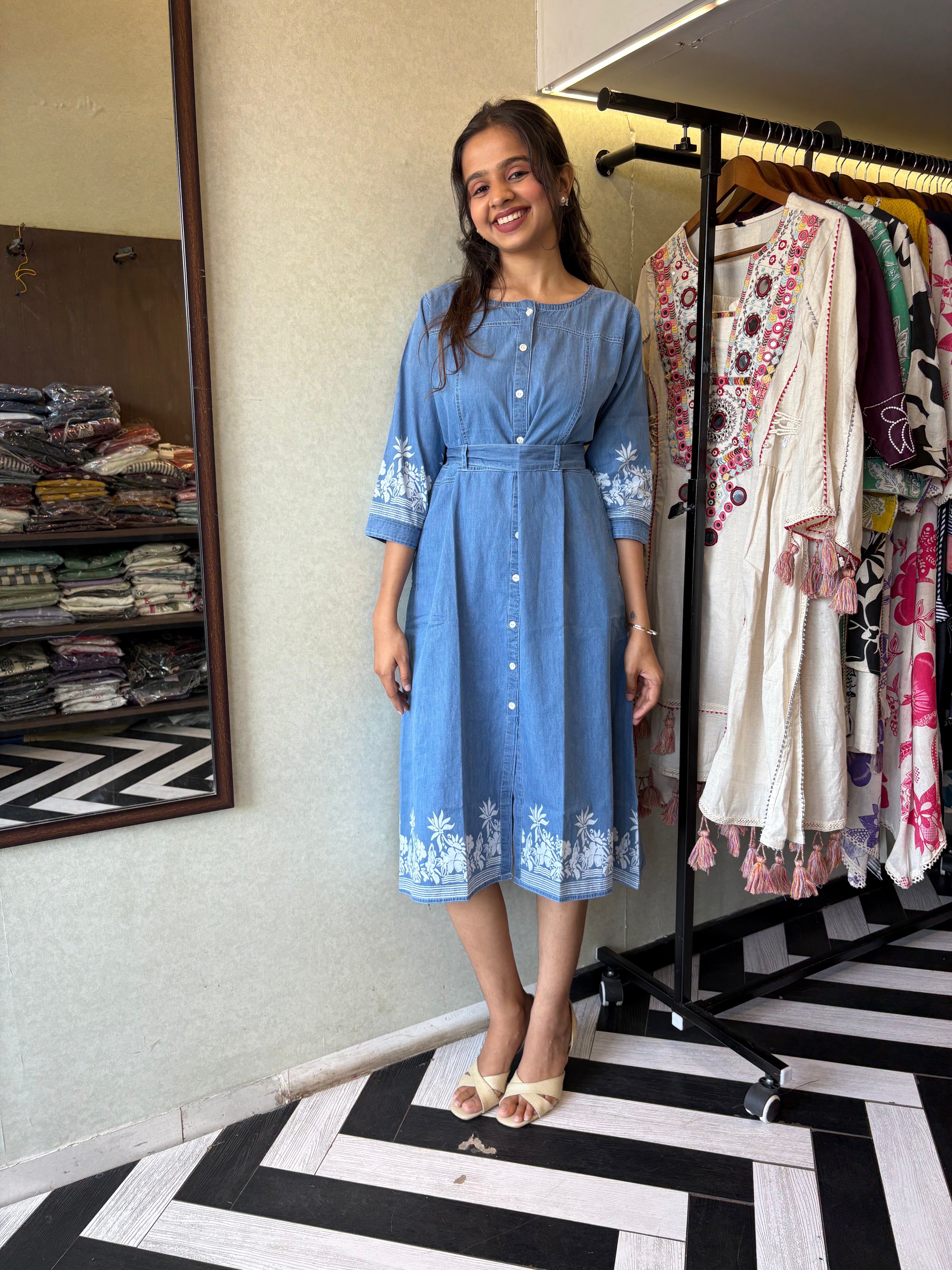 Image of Pure Denim One Piece Dress