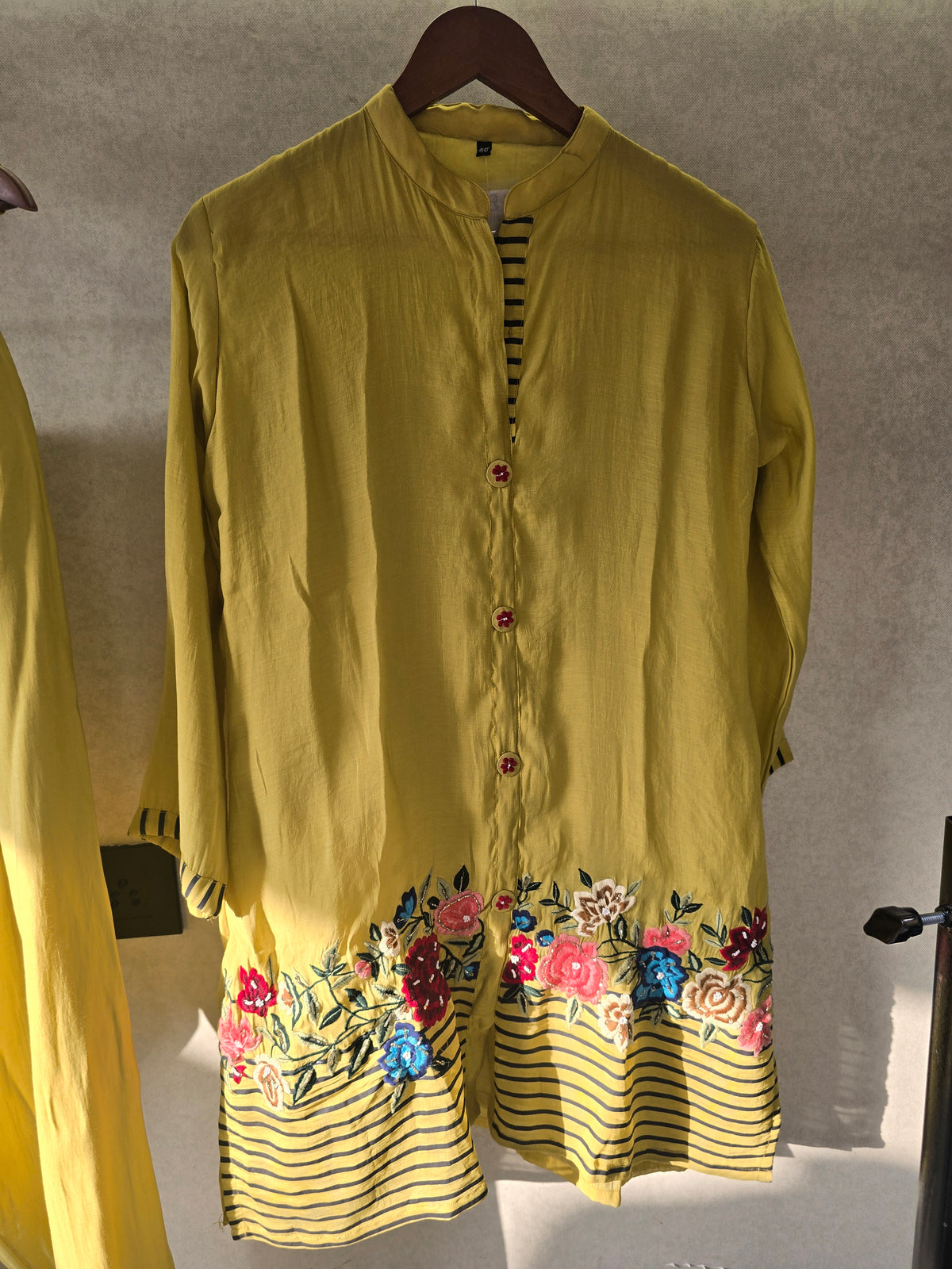 Mustard Floral Embroidered Co-Ord Set