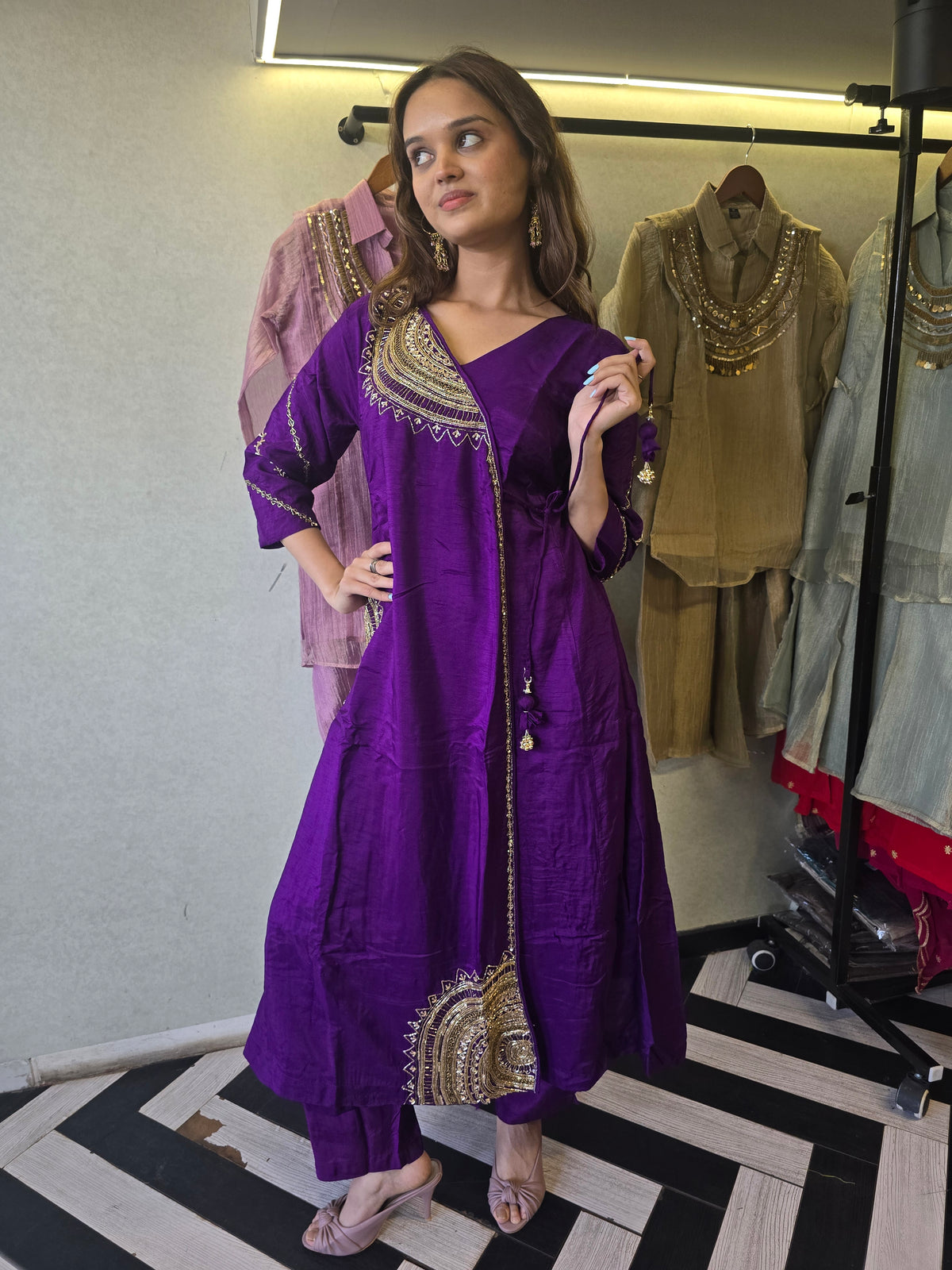 Pure Russian Silk with Hand Work