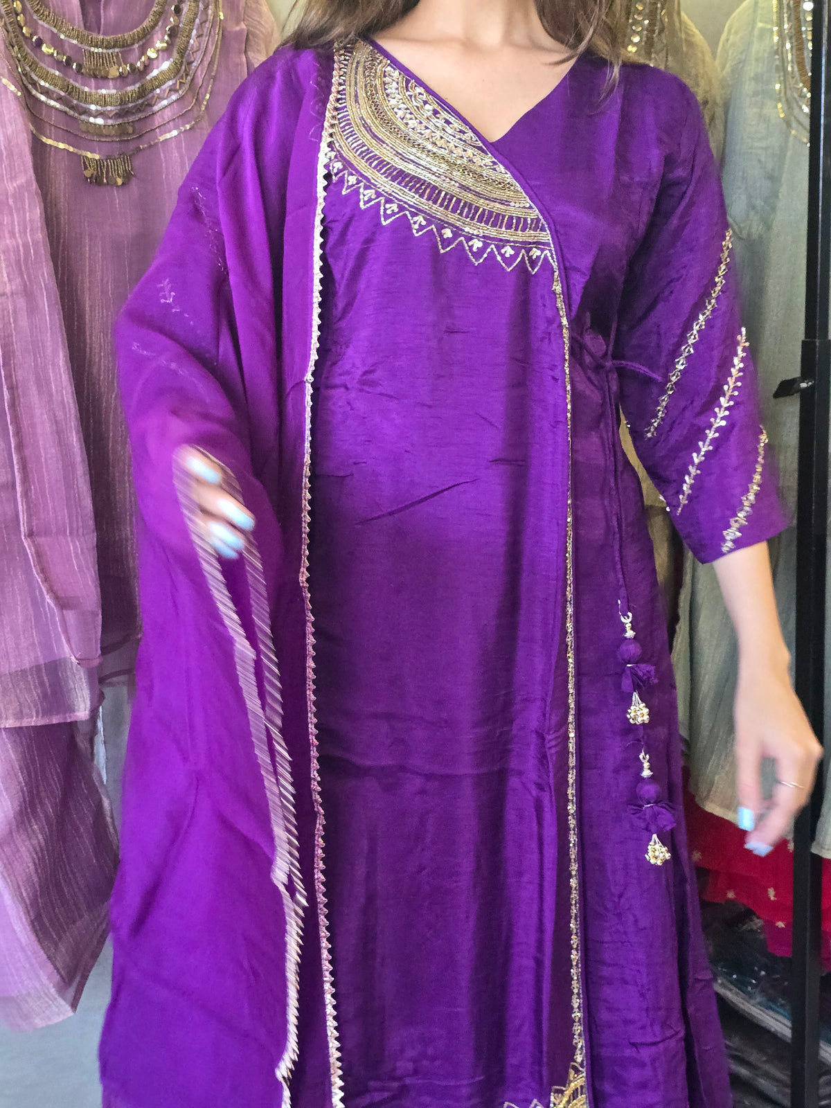 Pure Russian Silk with Hand Work