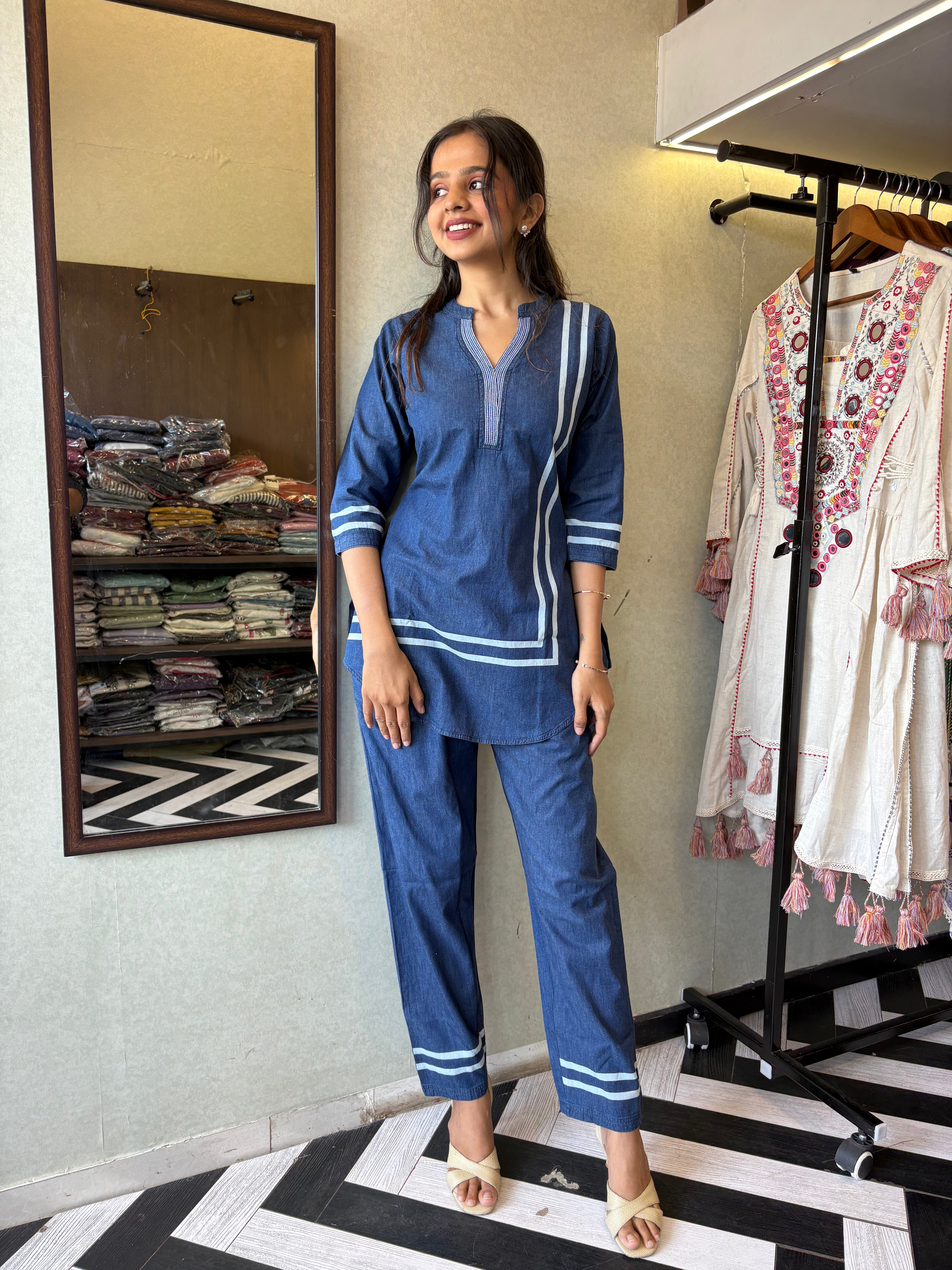 Image of Pure Denim Coord Set