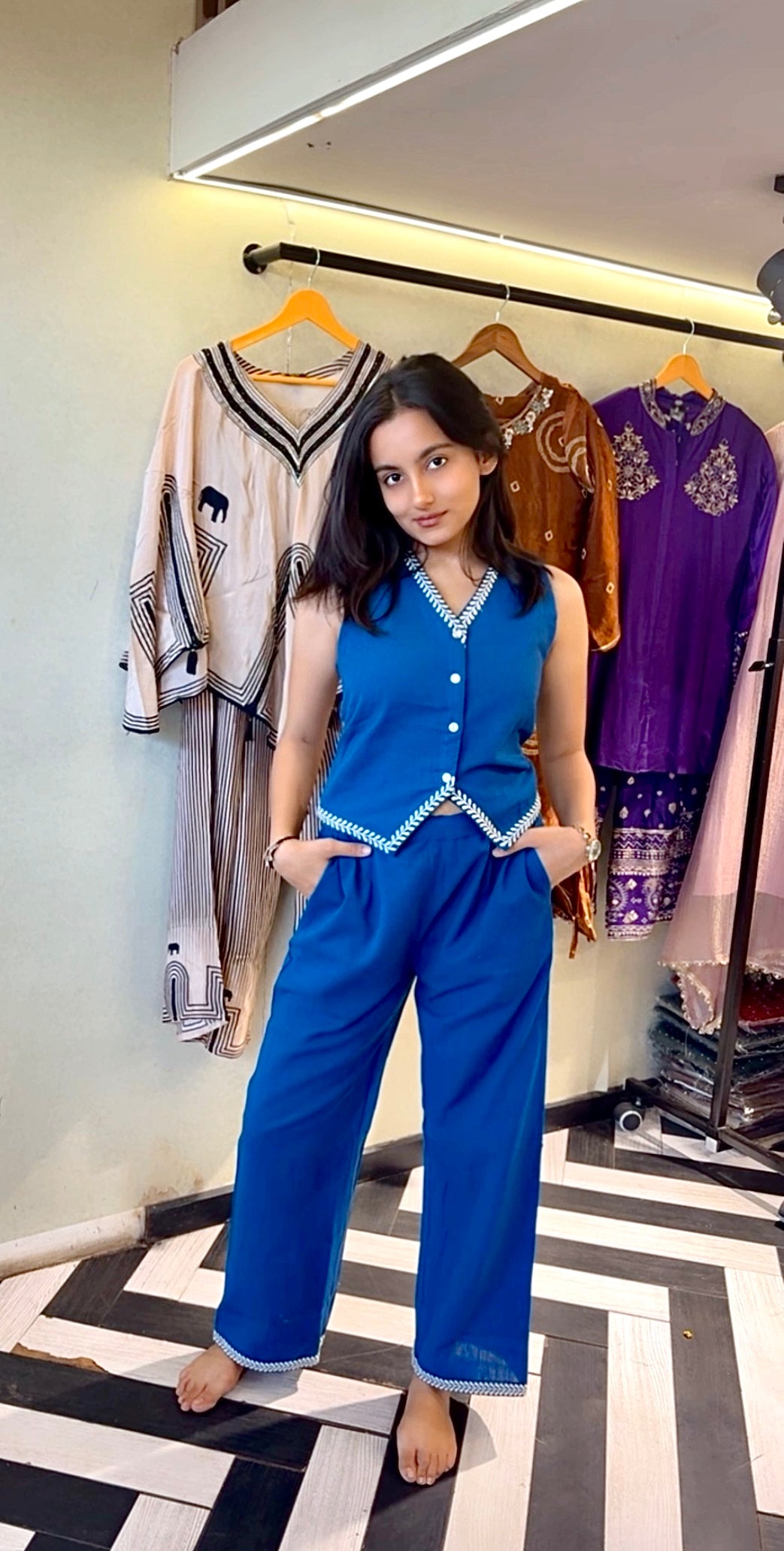 Pure Cotton 2 Piece Casual Formal Set