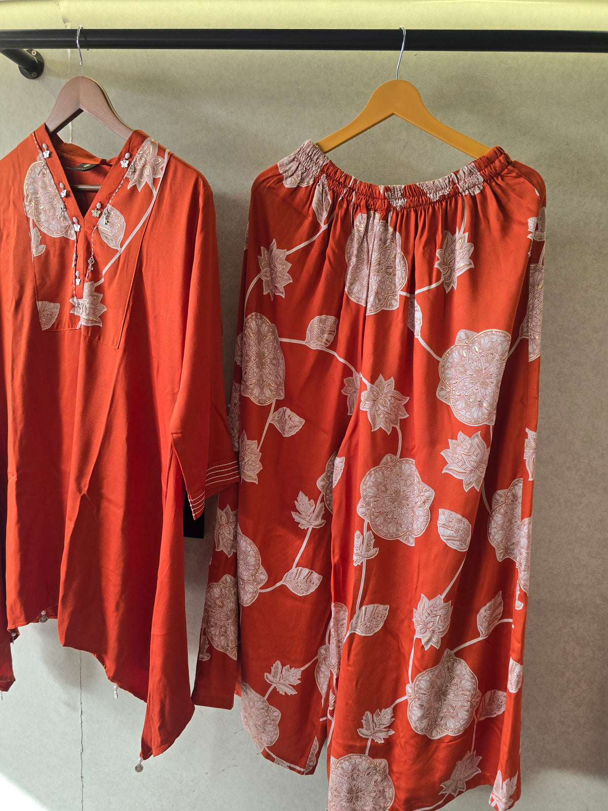 Rust Botanical Print Co-Ord Set
