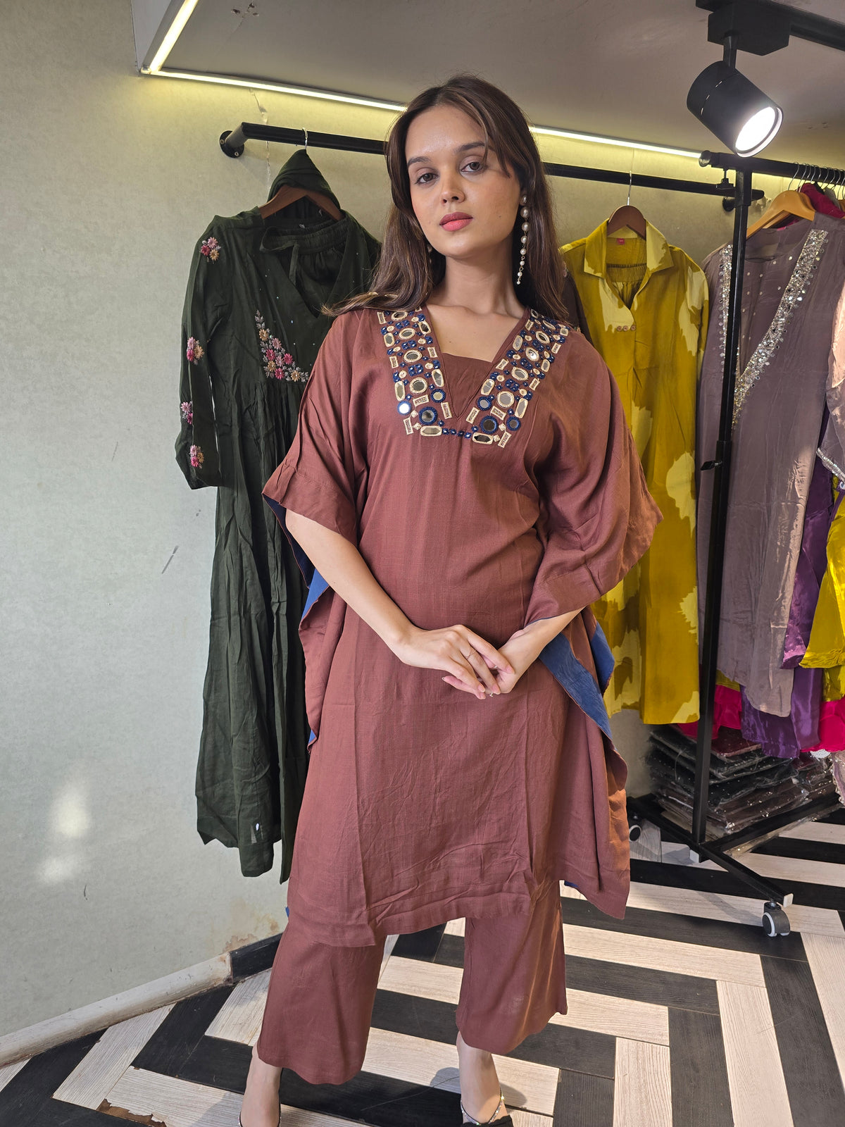 Designer Cotton Kaftan 2 Piece