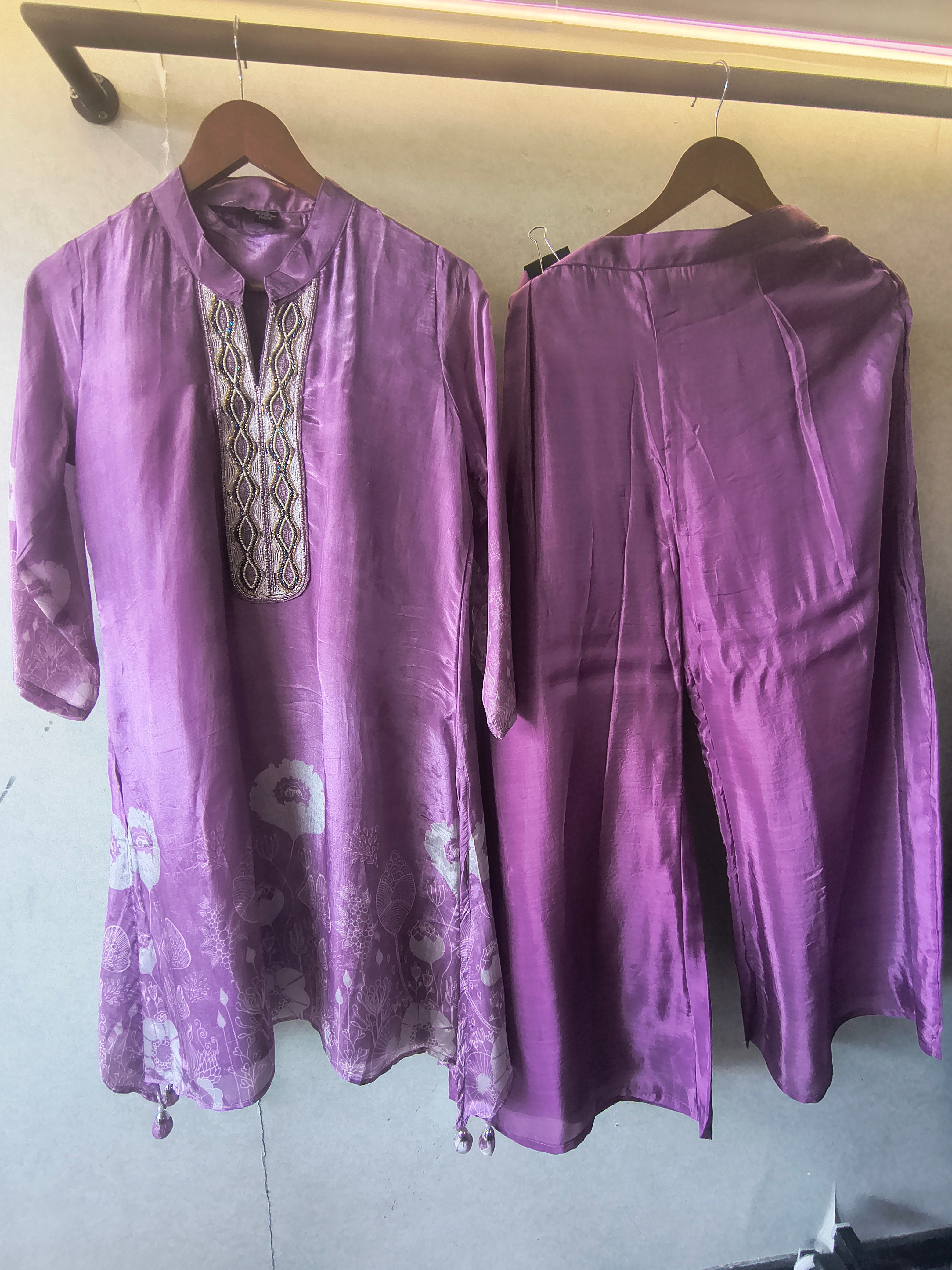 Image of Lavender Mist Embellished Floral Co-Ord Set