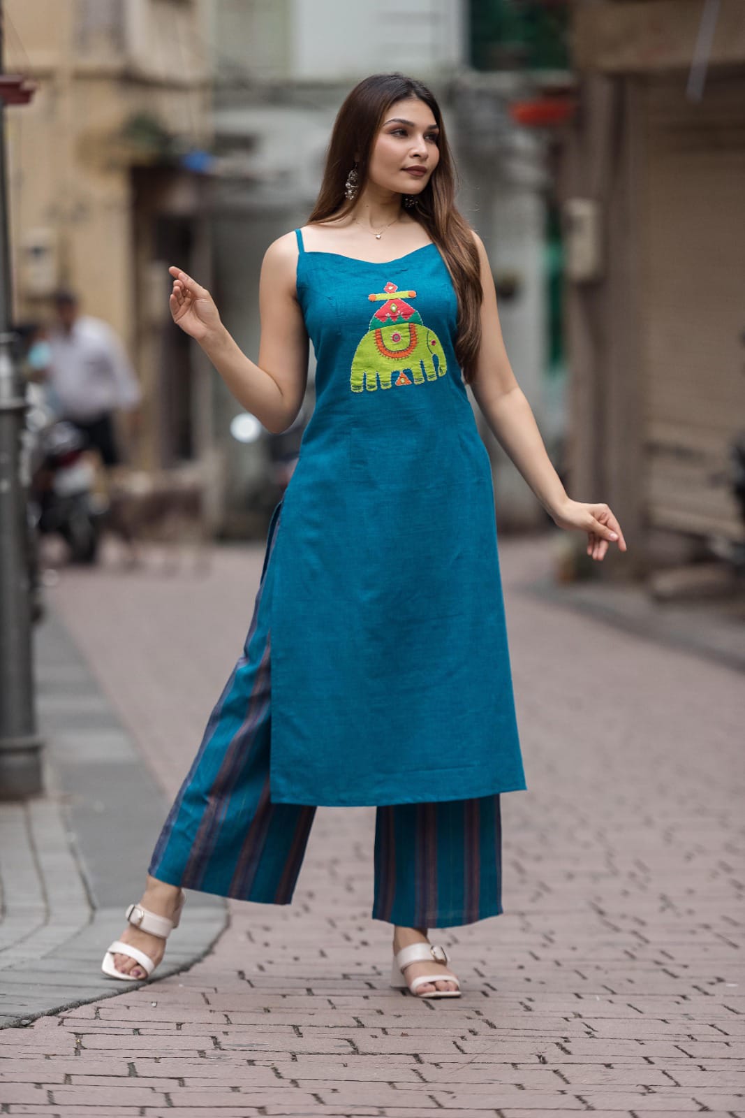 Tadko Brand Pure Cotton 2 Piece Spaghetti Coord Set