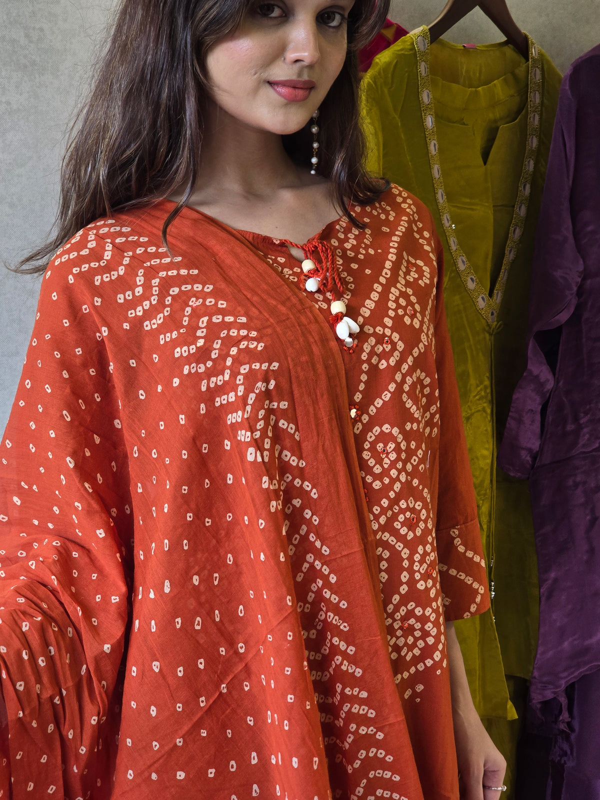 Pure Mull Cotton Bandhani 3 Piece Set