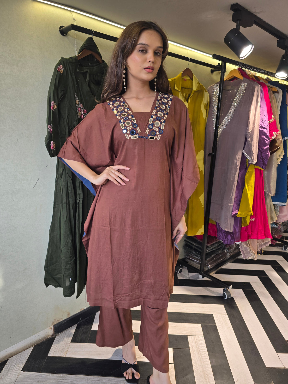 Designer Cotton Kaftan 2 Piece